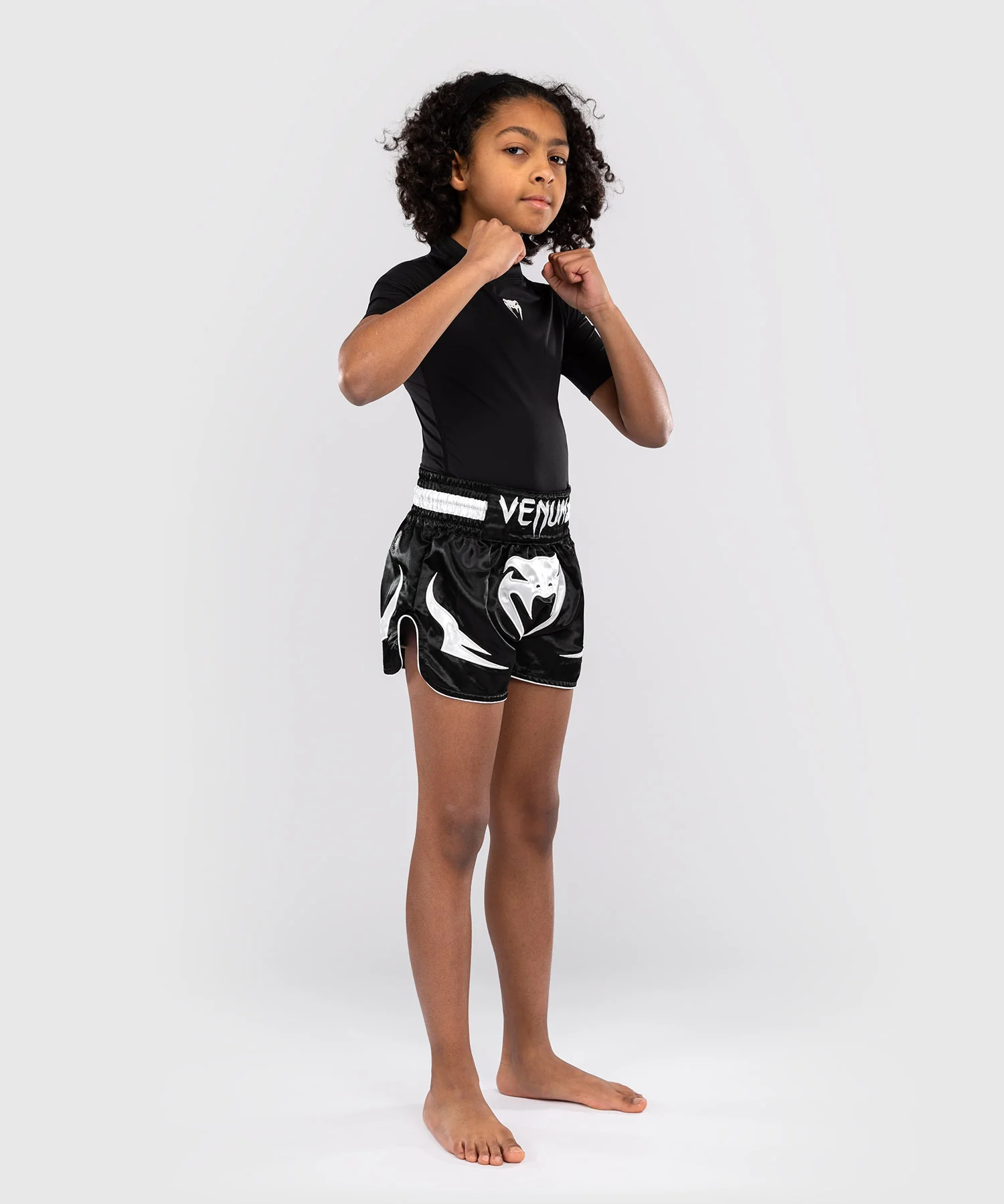 Short de Muay Thaï Venum Inferno pour Enfants - Noir - Image 3