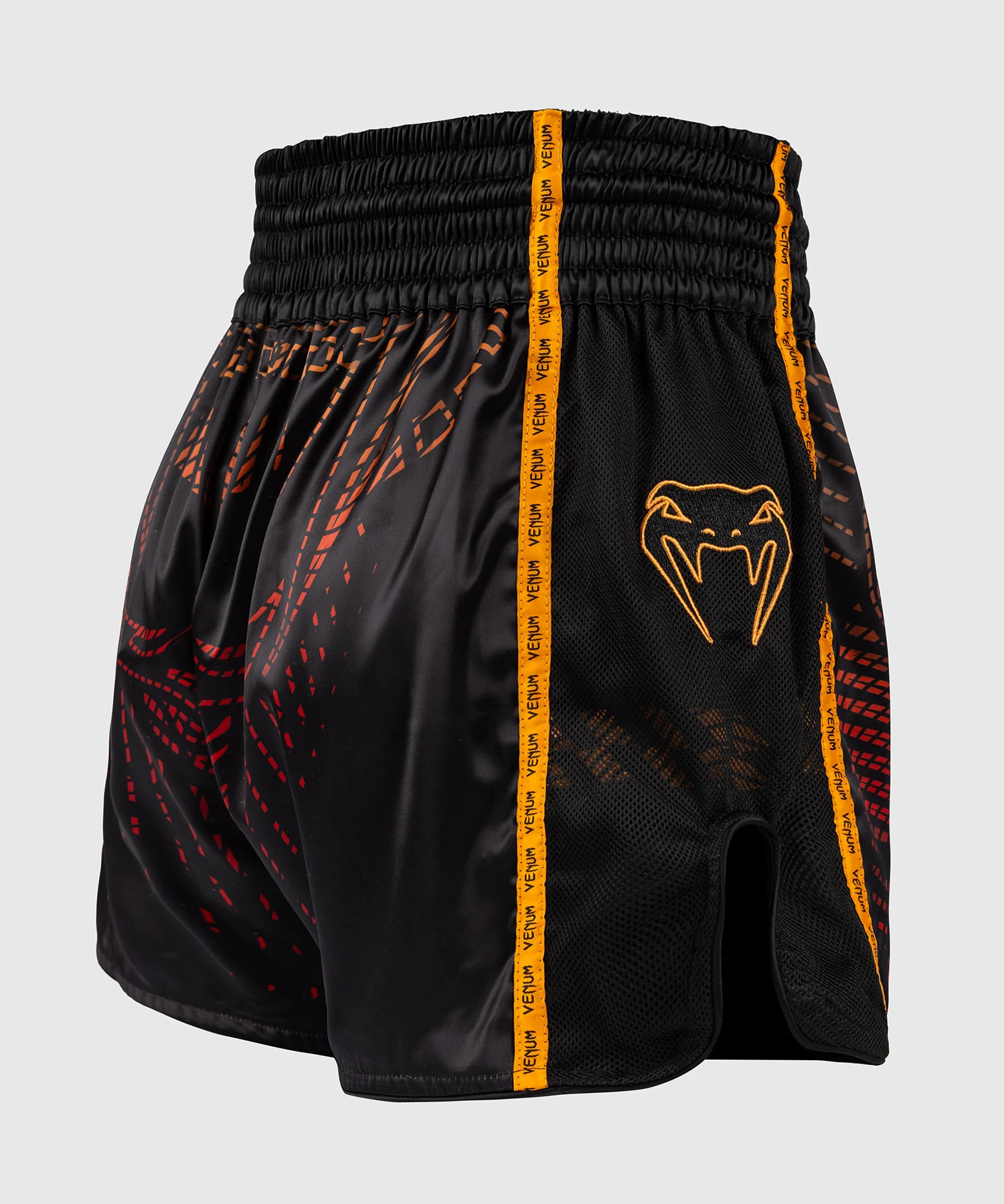 Short de Muay Thaï Venum Quetzal Fury - Noir/Rouge Fury/Mandarine - Image 3