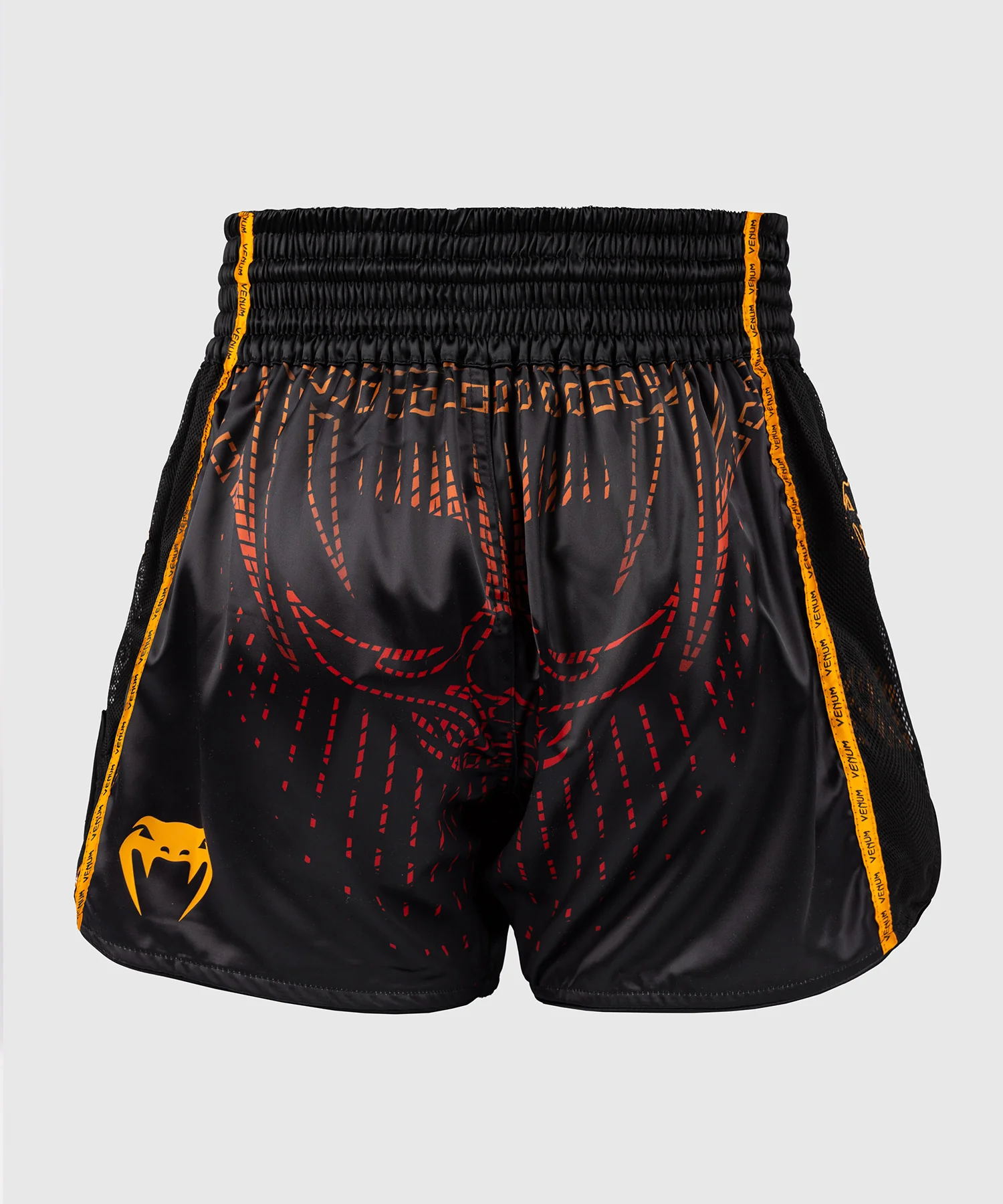 Short de Muay Thaï Venum Quetzal Fury - Noir/Rouge Fury/Mandarine - Image 4