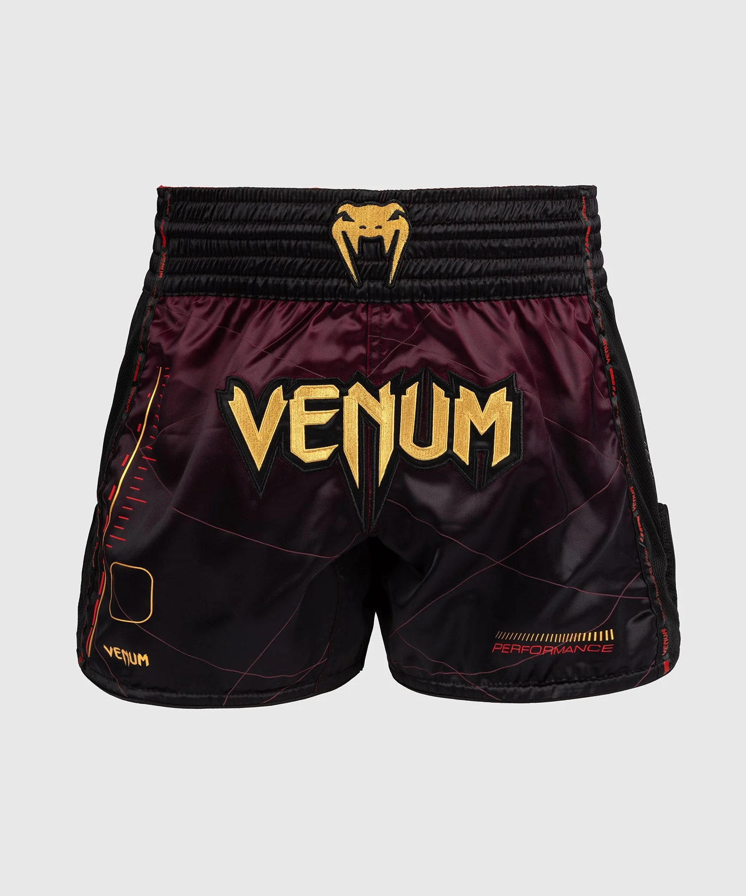 Short de Muay Thai Venum Tactical XT- Noir/Bordeaux/Or