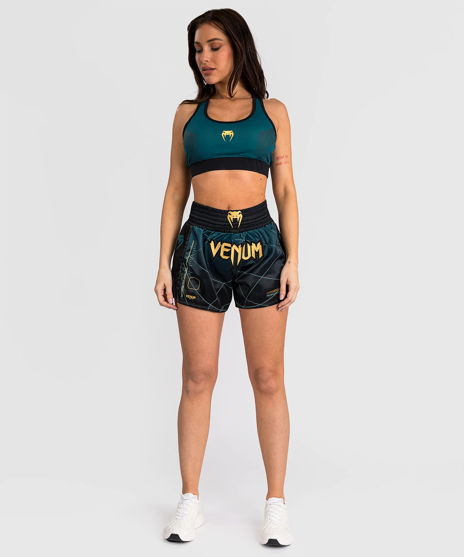 Short de Muay Thai Venum Tactical XT- Noir/Vert Forêt