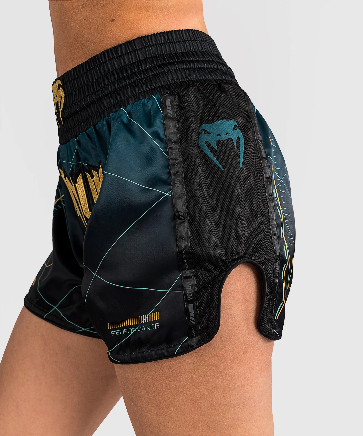 Short de Muay Thai Venum Tactical XT- Noir/Vert Forêt - Image 5
