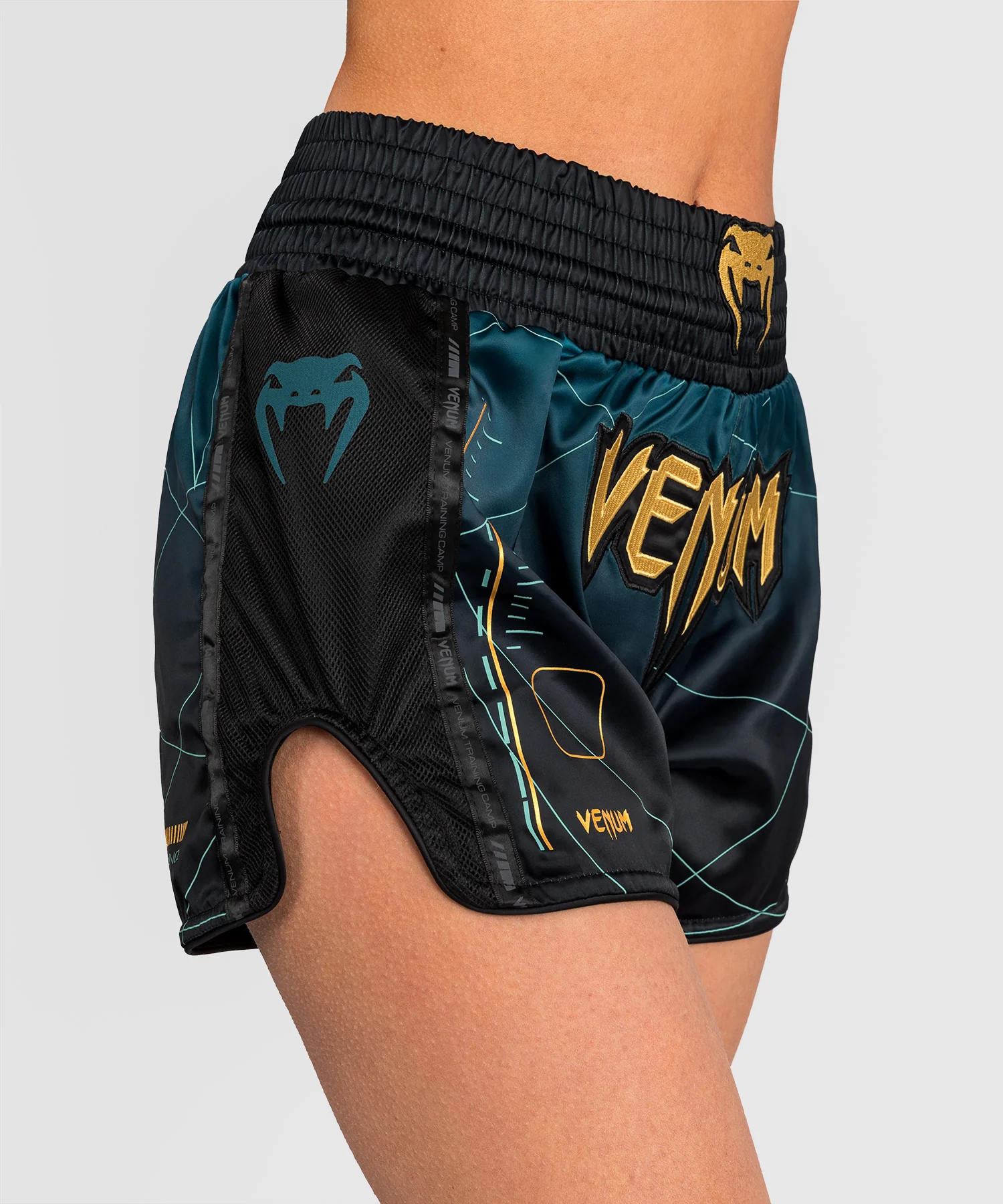 Short de Muay Thai Venum Tactical XT- Noir/Vert Forêt - Image 6