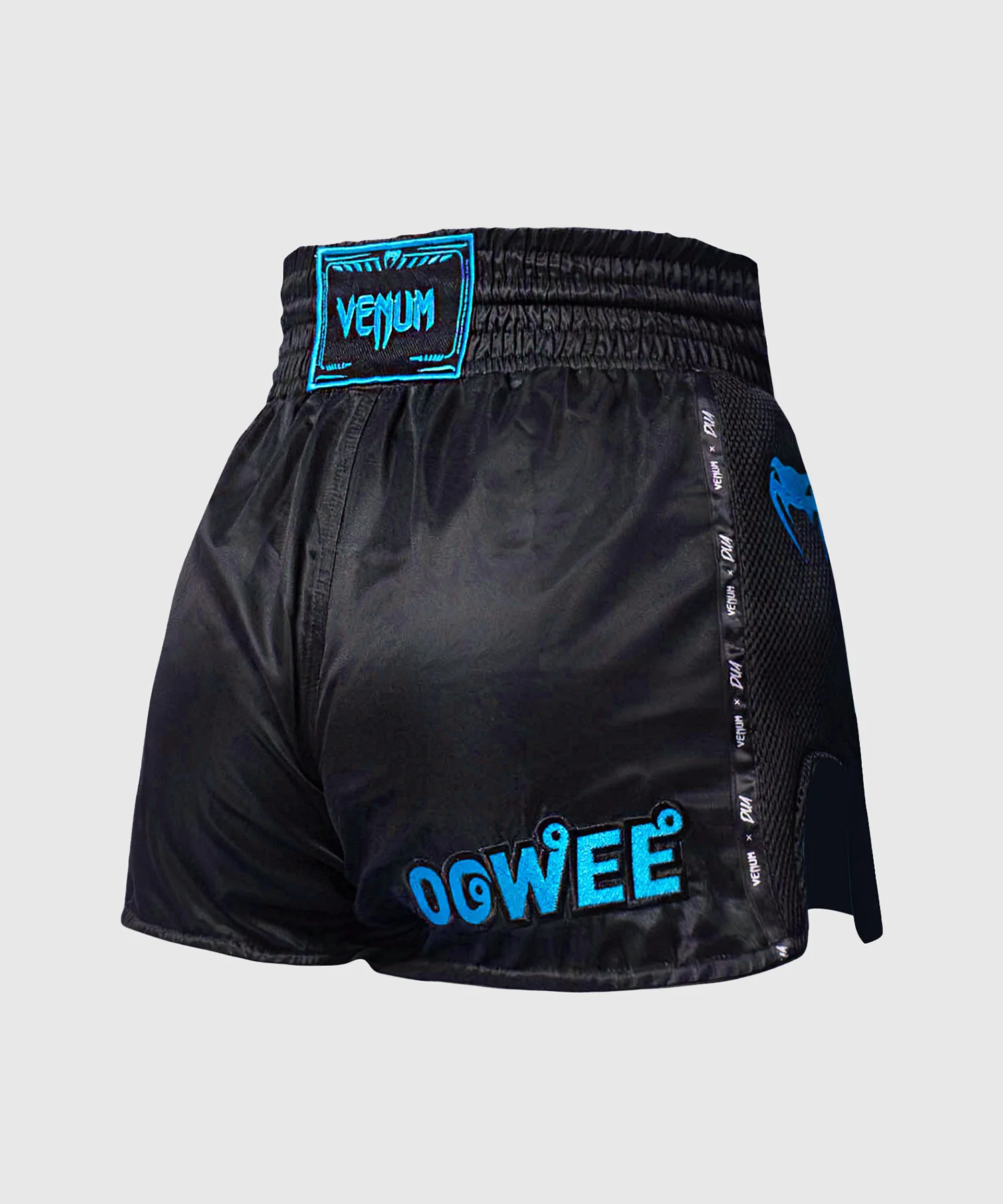 Short de Muay Thai Venum x Dua - Noir/Bleu électrique - Image 3