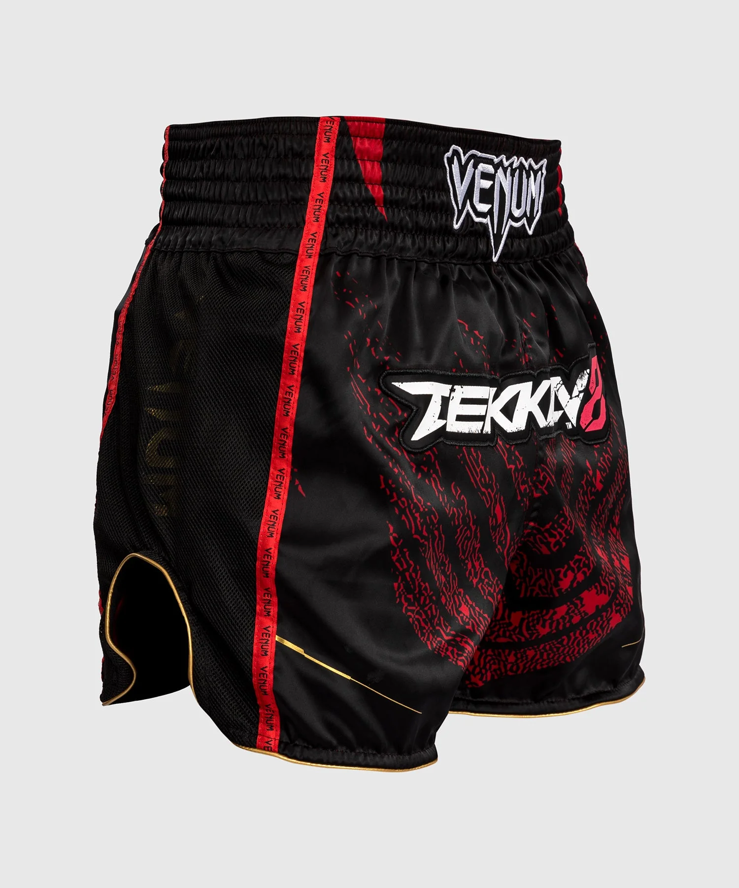 Short de Muay Thai Venum x TEKKEN 8 - Marshall Law - Noir/Rouge/Or - Image 2