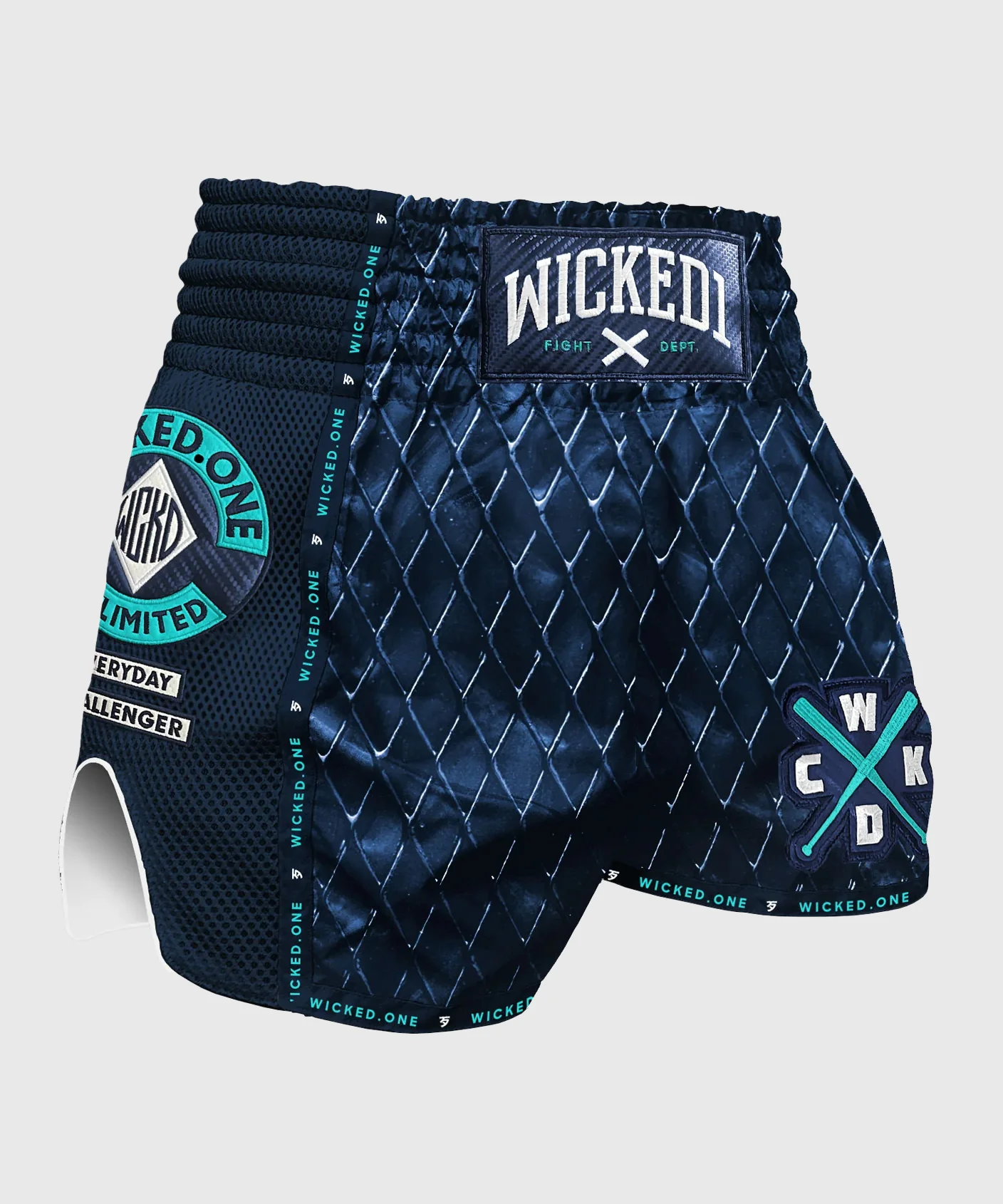 Short De Muay Thai Wicked One Cage - Bleu Marine