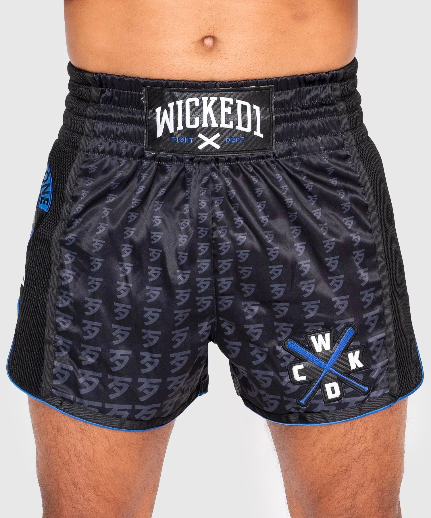 Short De Muay Thai Wicked One Infinit - Noir/Bleu - Image 2
