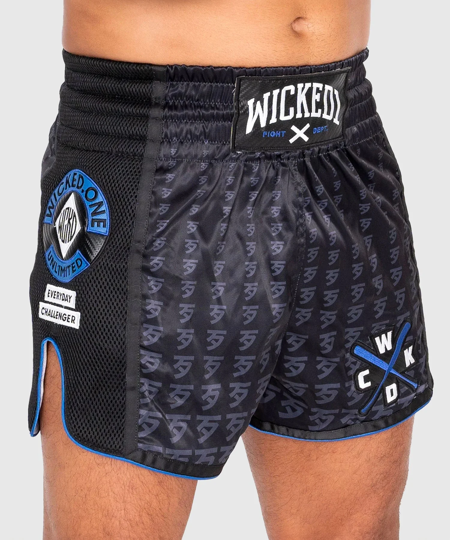 Short De Muay Thai Wicked One Infinit - Noir/Bleu - Image 4