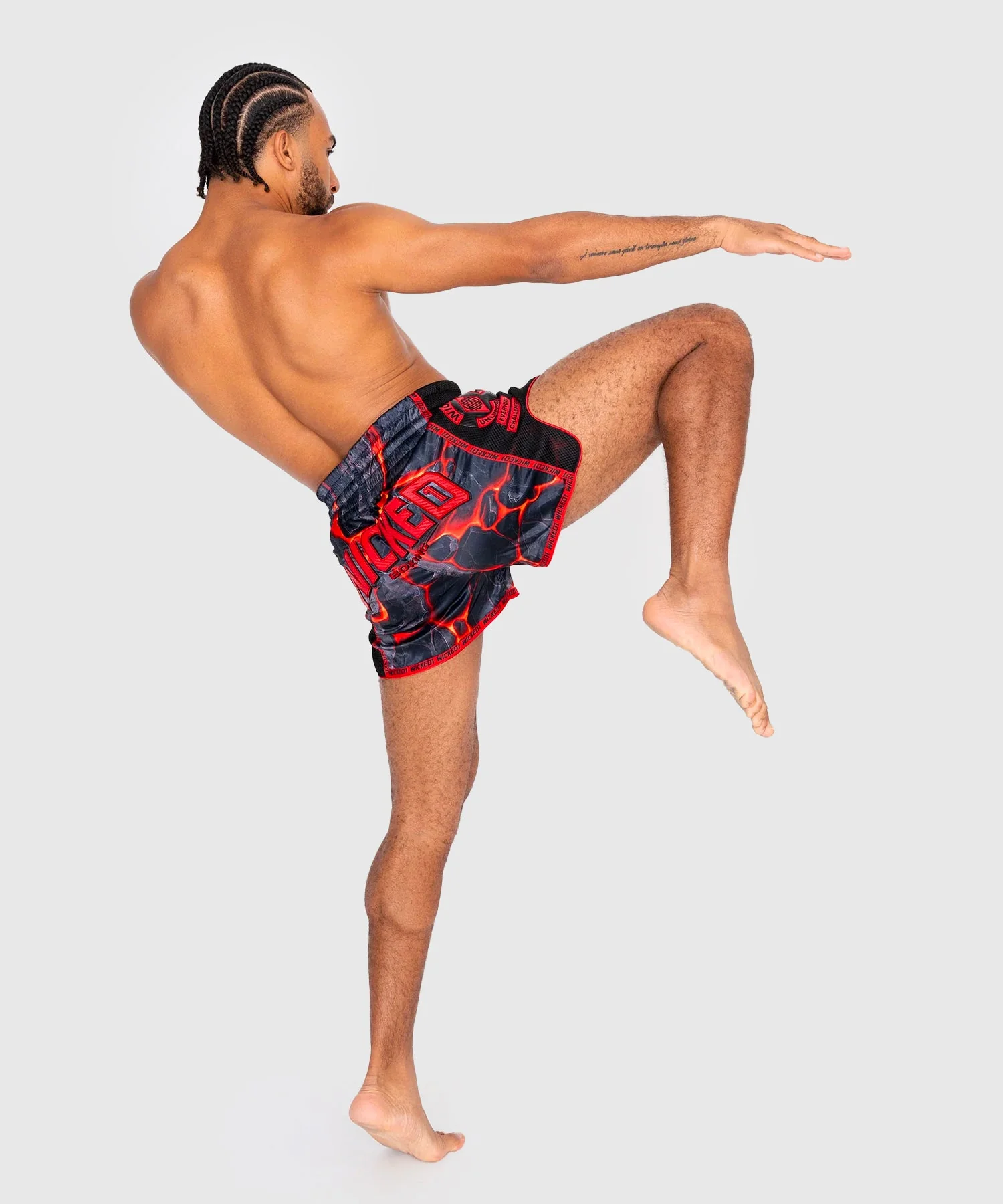 Short De Muay Thai Wicked One Magma - Noir/Rouge - Image 5