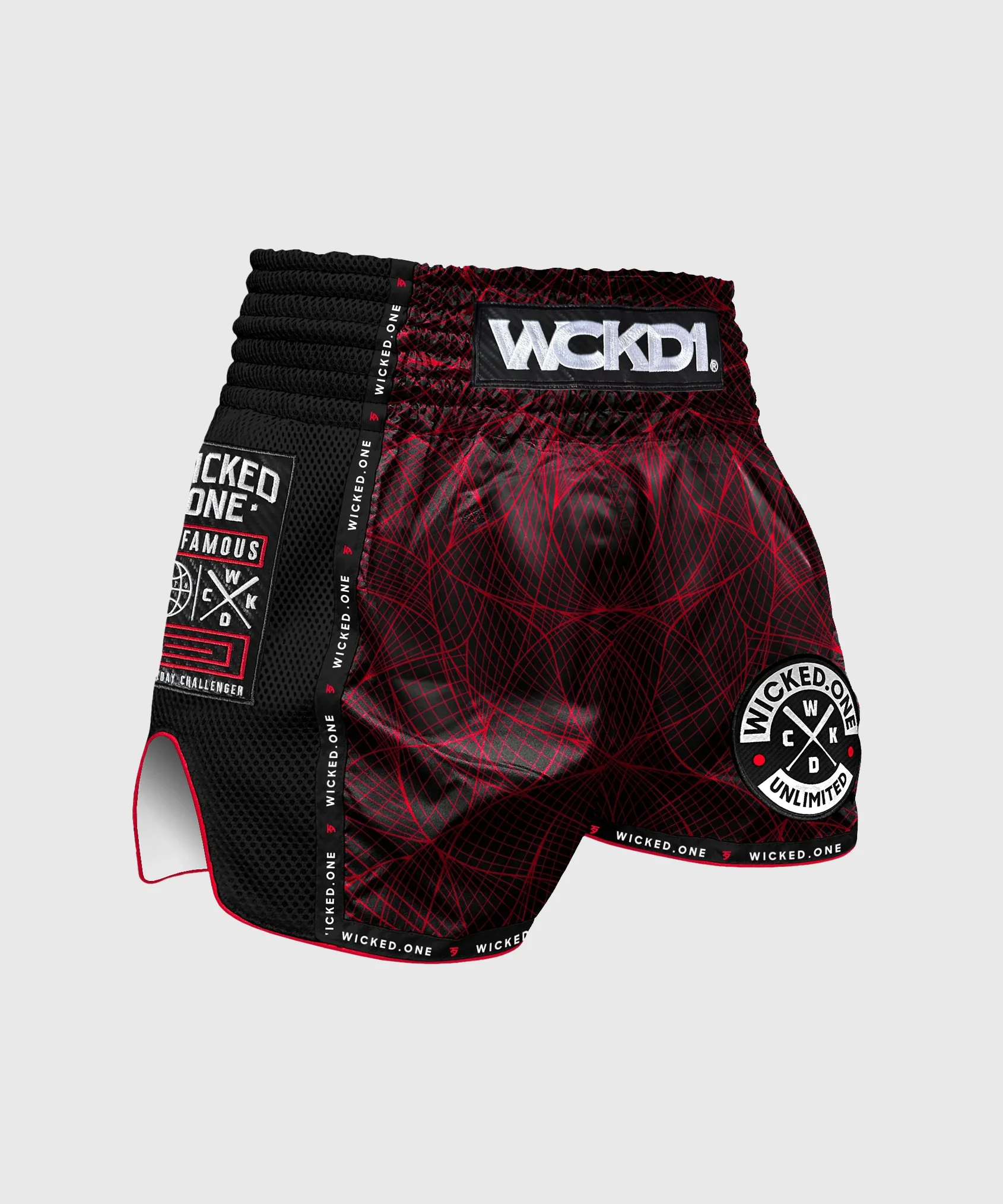 Short De Muay Thai Wicked One Metaverse - Noir / Rouge