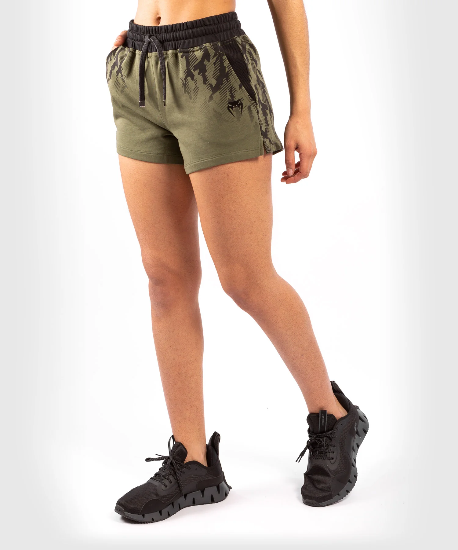Short de Sport en Coton Femme UFC Venum Authentic Fight Week - Kaki - Image 2