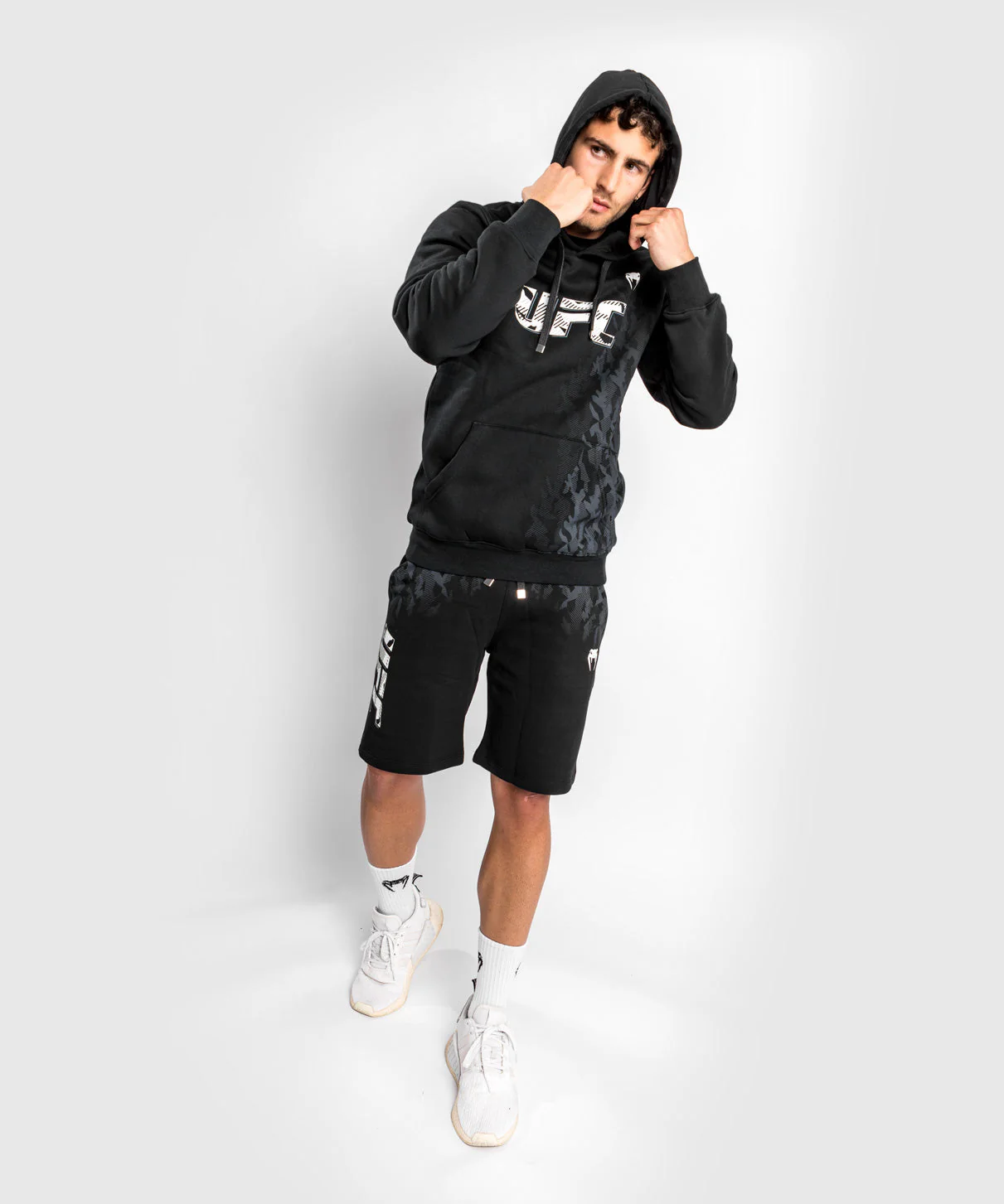 Short de Sport en Coton Homme UFC Venum Authentic Fight Week - Noir - Image 3