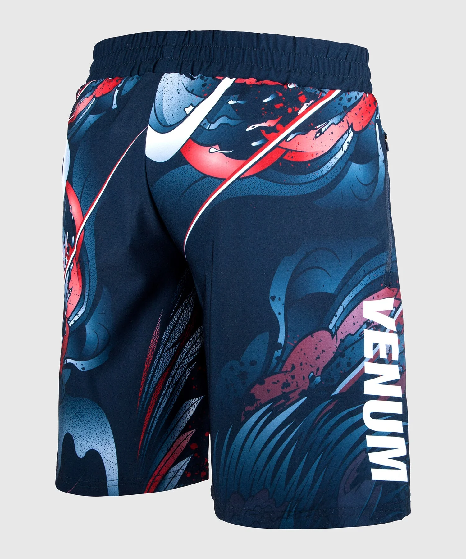 Short de sport Venum Rooster - Bleu Marine/Orange - Image 4