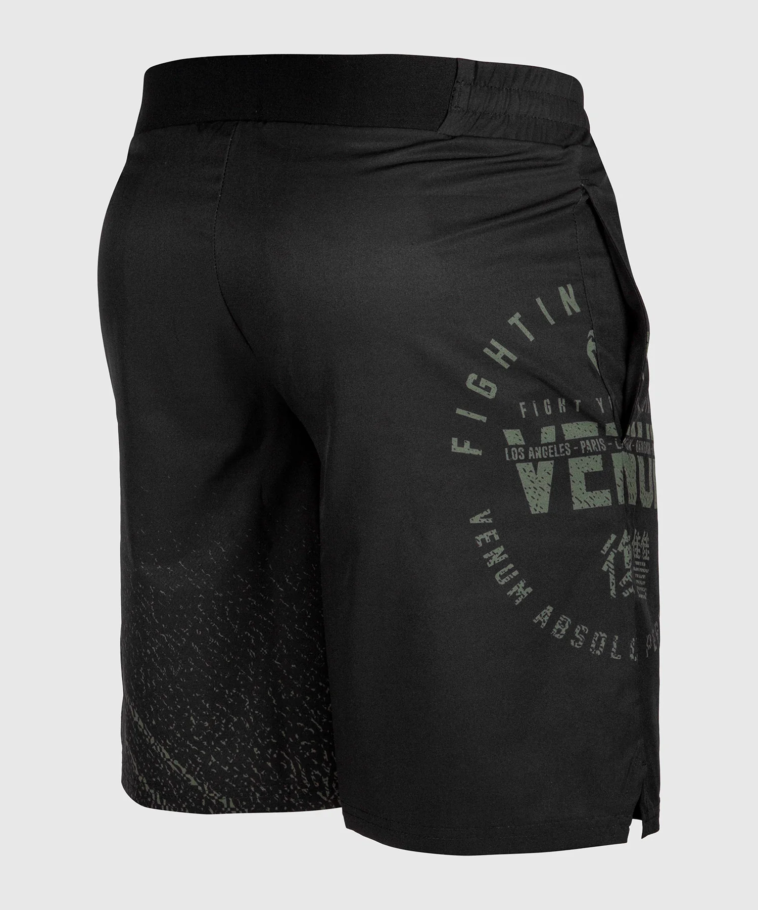 Short de sport Venum Signature - Noir/Kaki - Exclusivité - Image 4