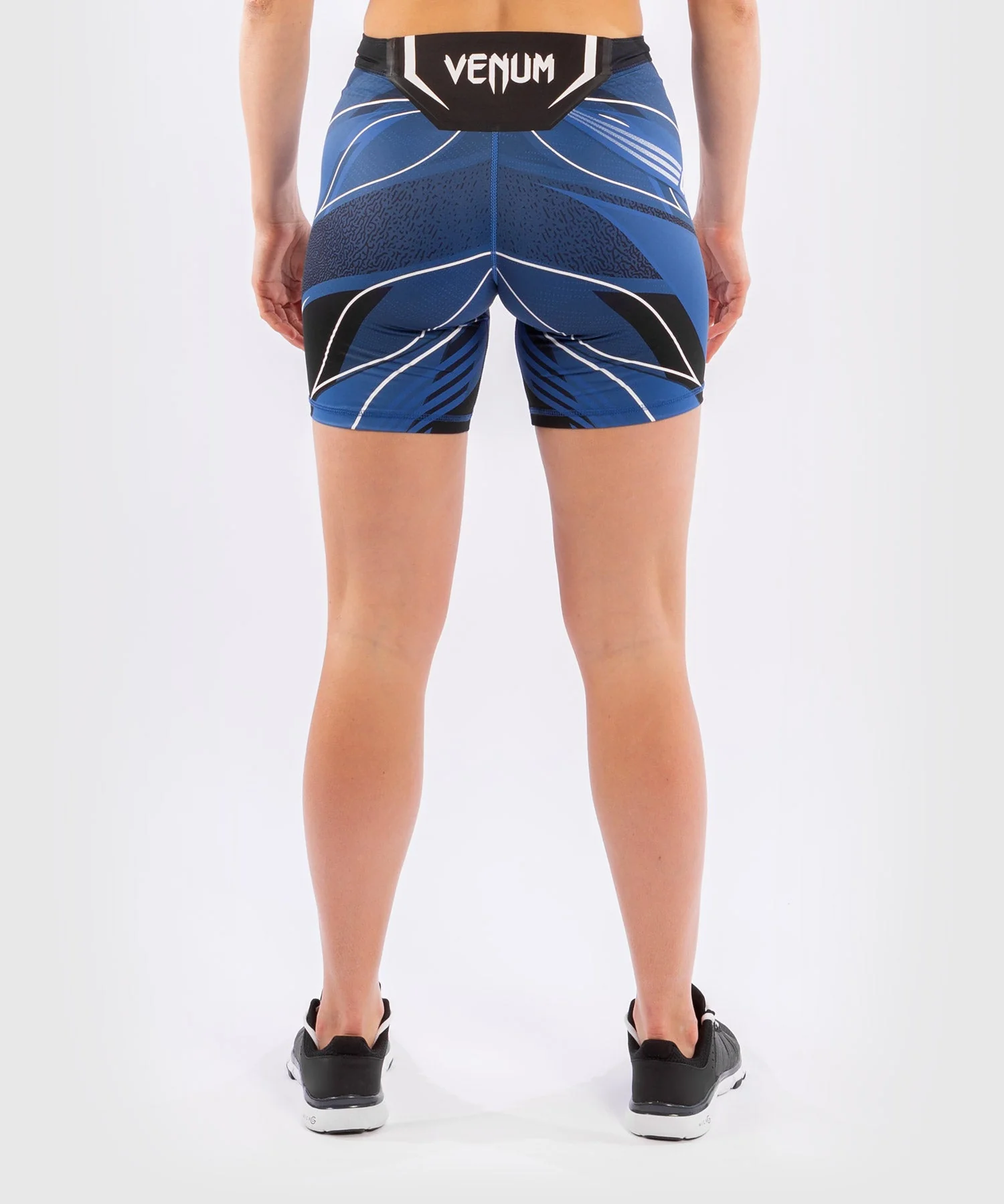 Short de compression pour Femmes UFC Venum Authentic Fight Night - Coupe Longue - Bleu - Image 2
