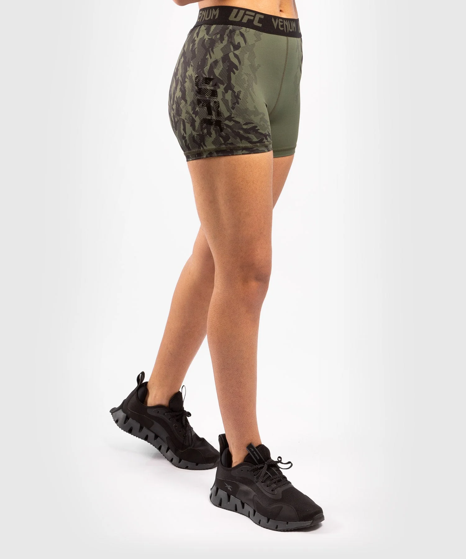 Short de compression pour Femmes UFC Venum Authentic Fight Week - Kaki - Image 4