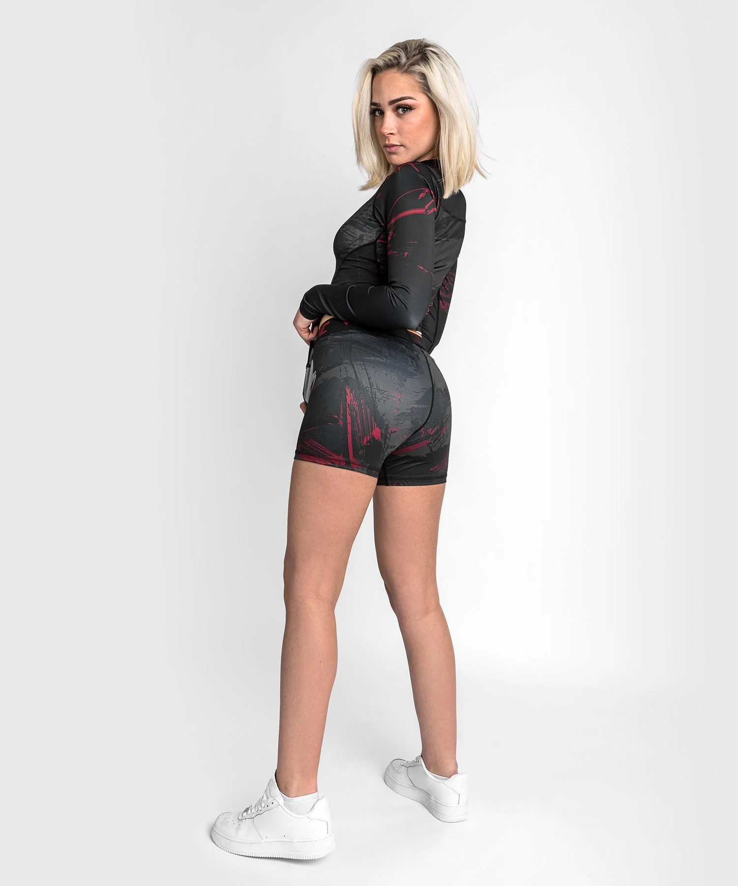 Short de compression UFC Venum Authentic Fight Week 2.0 - pour Femmes - Noir/Rouge - Image 5