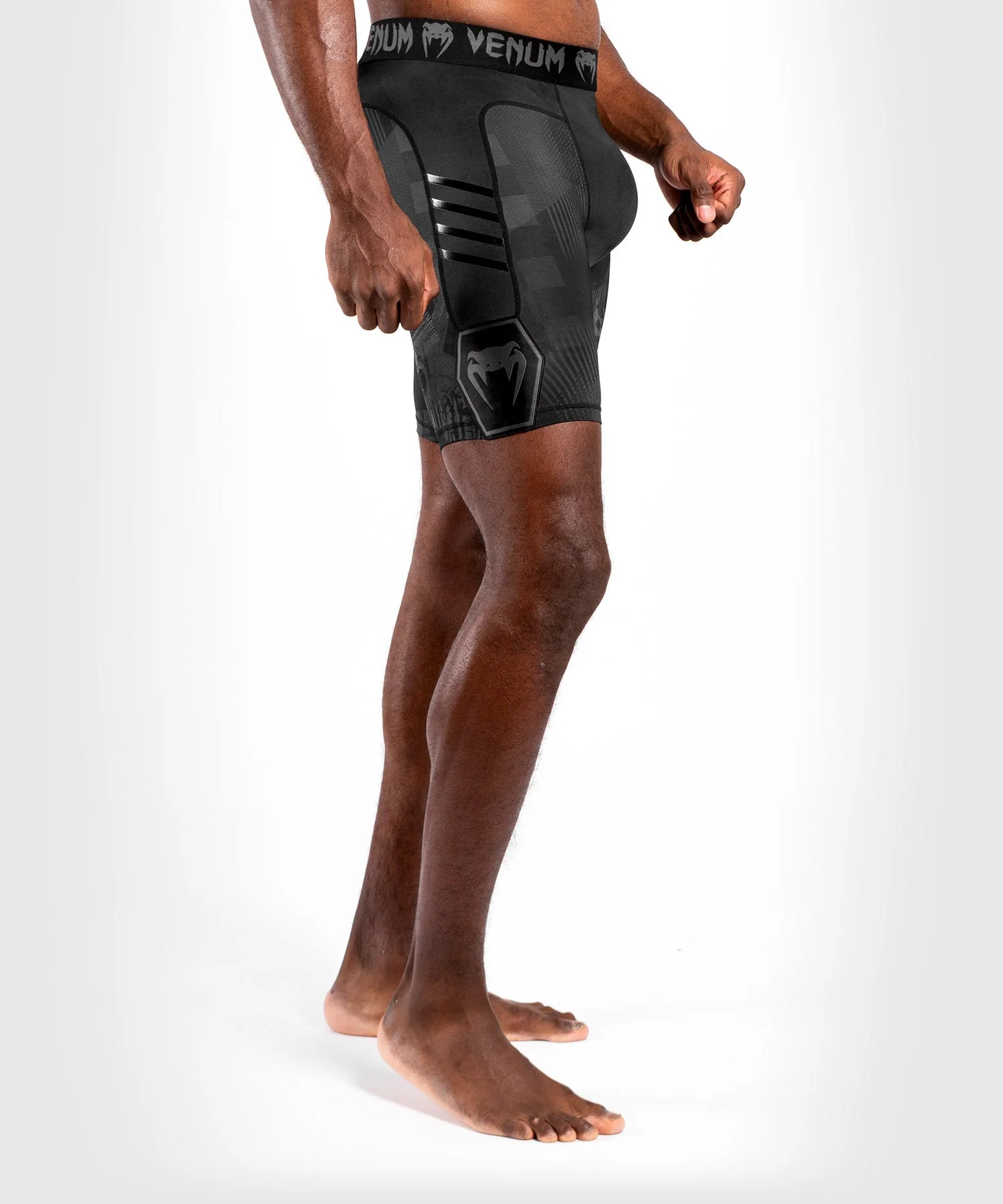 Short de compression Venum Skull - Noir/Noir - Image 5