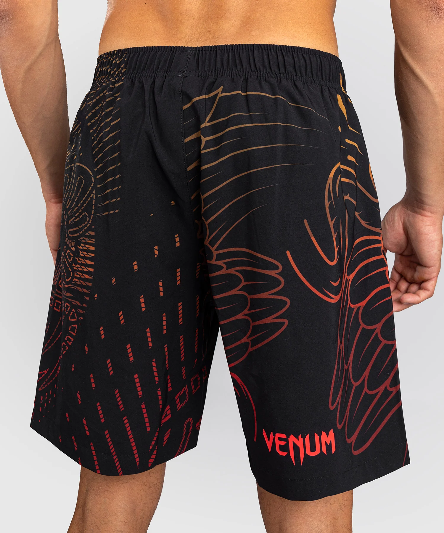 Short d'Entraînement Venum Quetzal Fury - Noir/Rouge Fury/Mandarine - Image 4