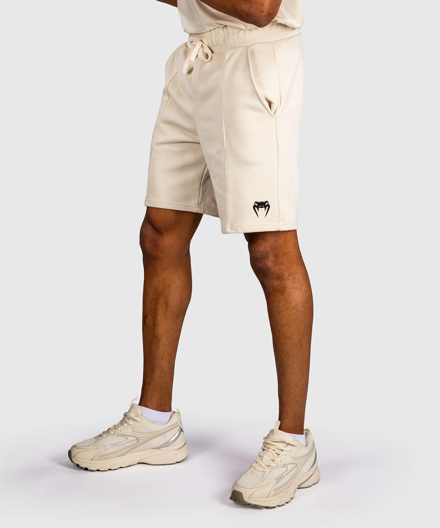 Short en Coton Venum Contender Fleece – Blanc Cassé - Image 2