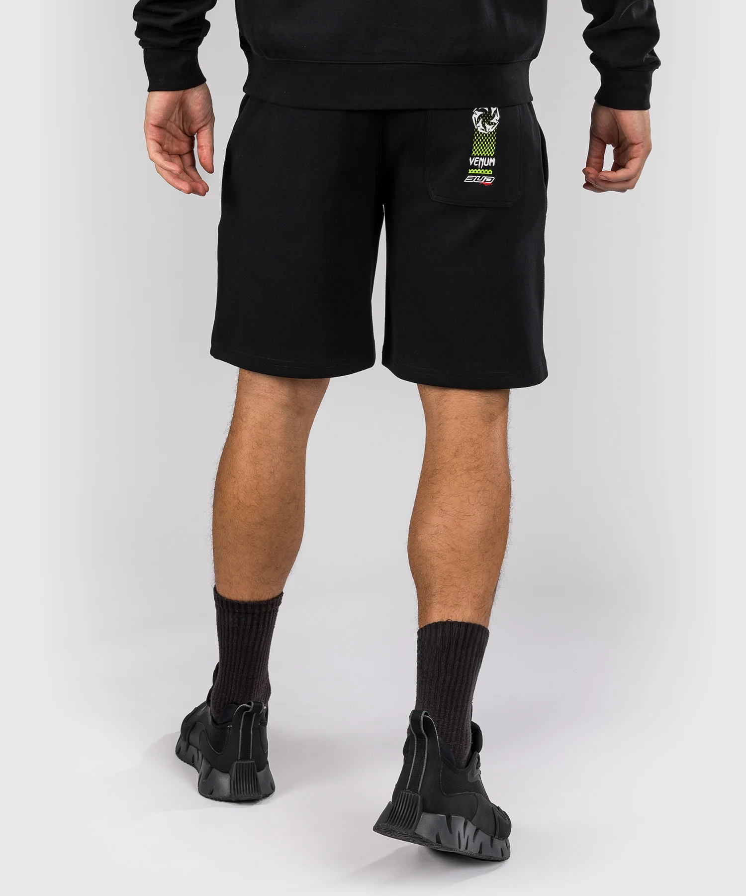 Short en coton pour Hommes Venum x Bud Racing - Noir/Blanc/Citron Vert - Image 3