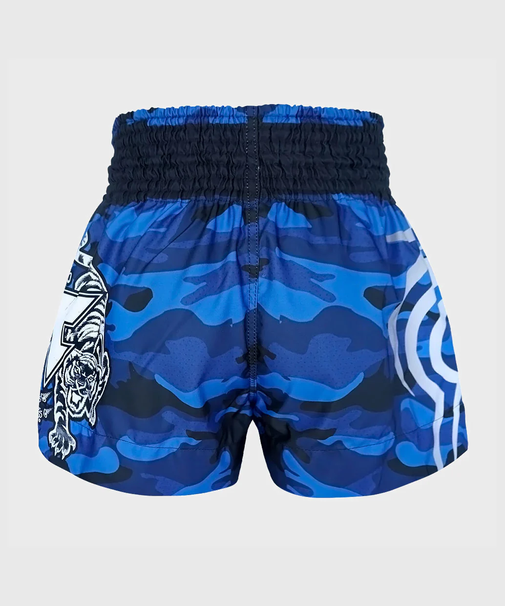 Short de Muay Thai Tuff Blue Military Camouflage - Bleu/Noir - Image 3