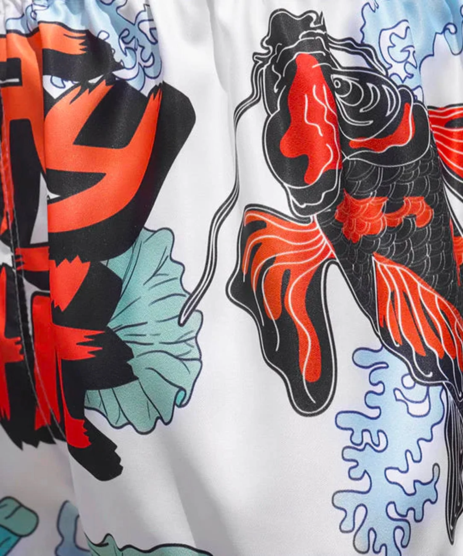 Short de Muay Thai Tuff Japanese Koi Fish - Blanc - Image 5
