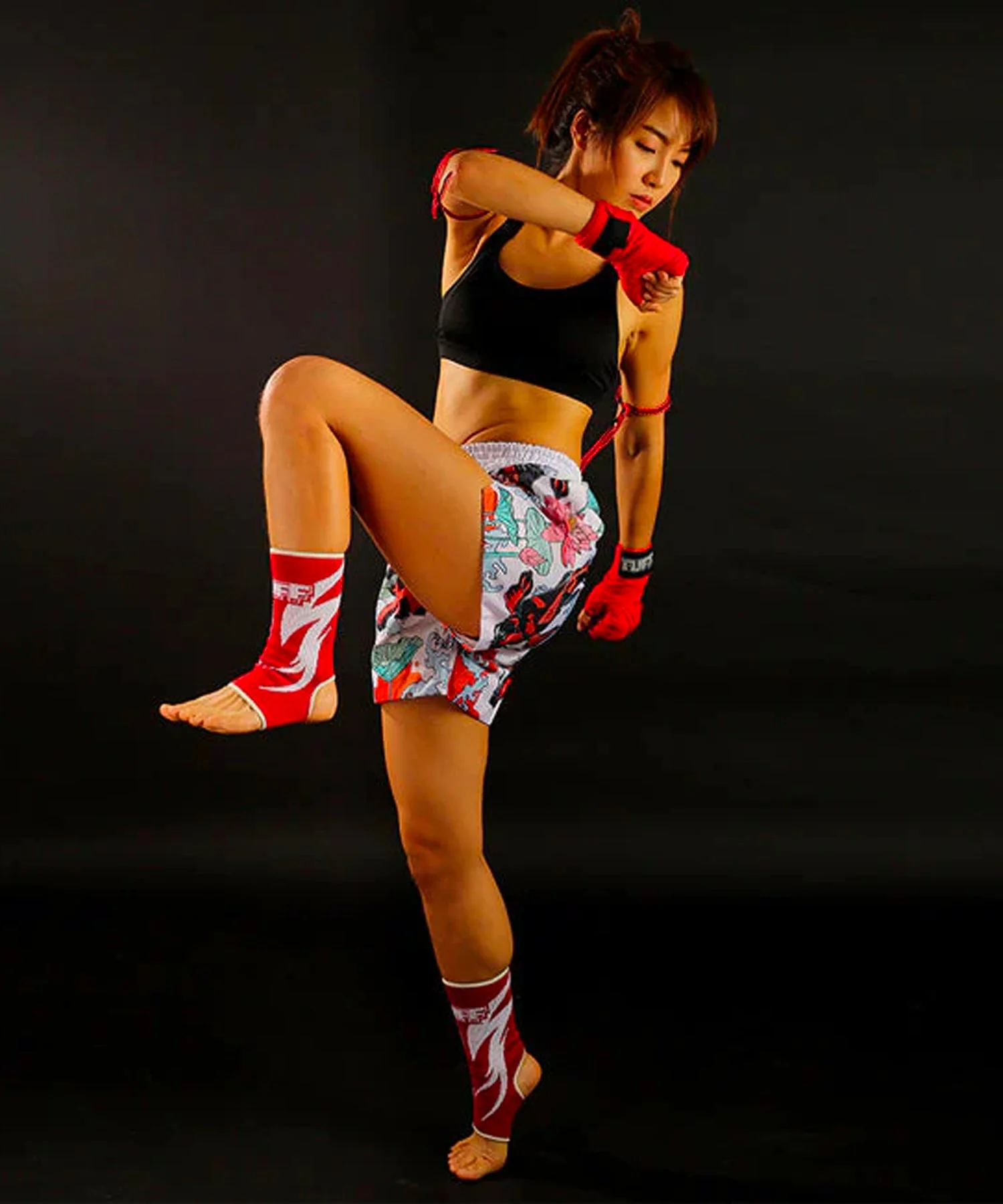 Short de Muay Thai Tuff Japanese Koi Fish - Blanc - Image 8
