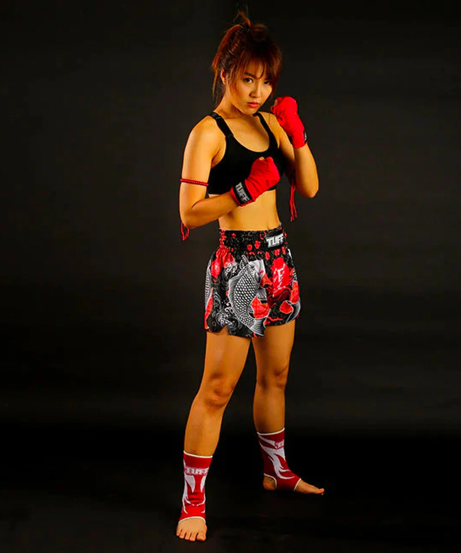 Short de Muay Thai Tuff Japanese Koi Fish - Noir - Image 8