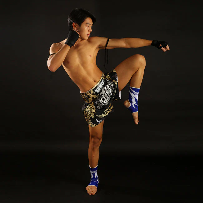 Short de Muay Thai Tuff The King Of Naga Black - Noir/Or - Image 8