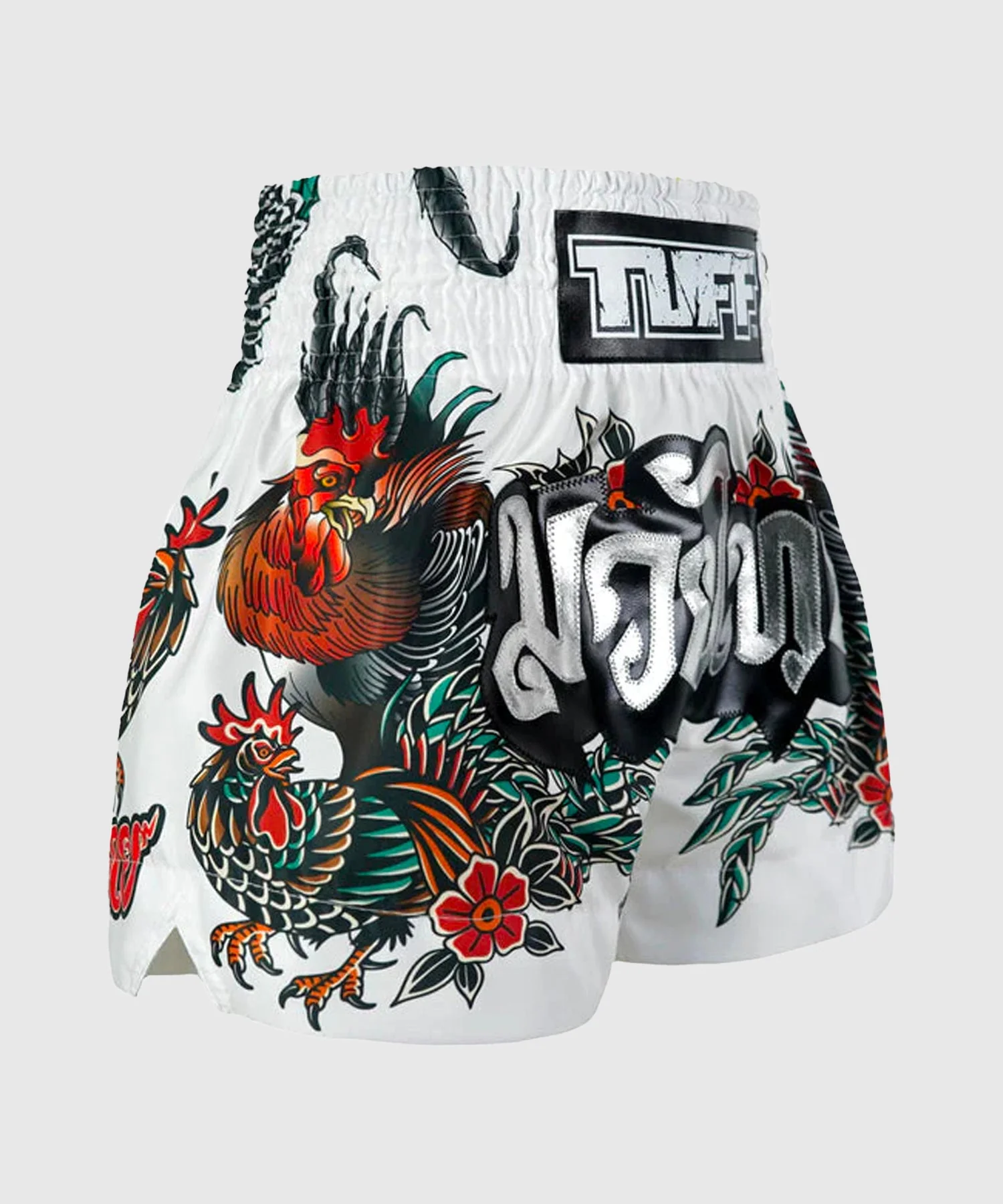 Short de Muay Thai Tuff Origin Of Thai Rooster - Blanc - Image 4