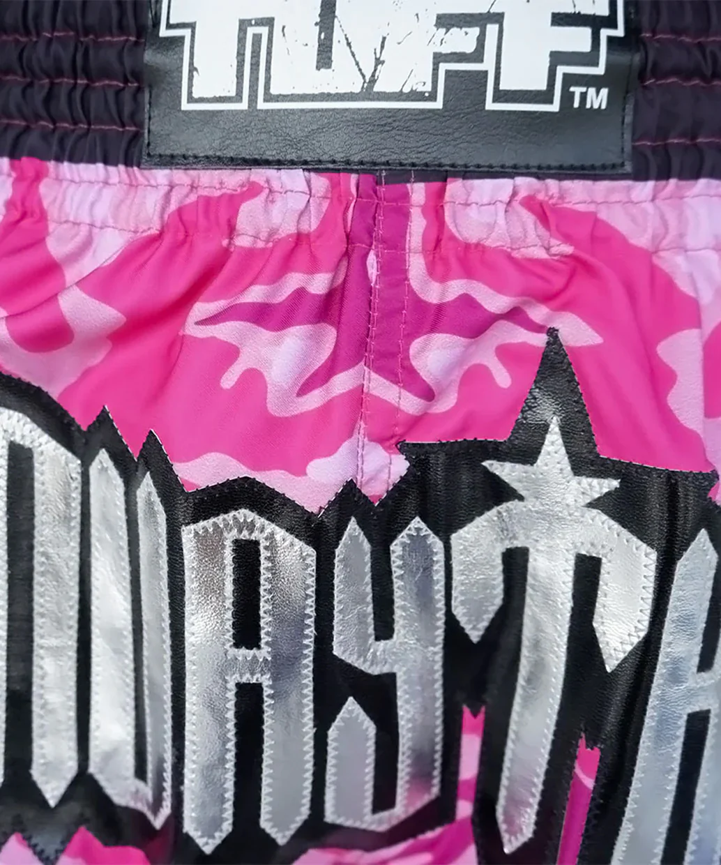 Short de Muay Thai Tuff Pink Military Camouflage - Rose/Noir - Image 5
