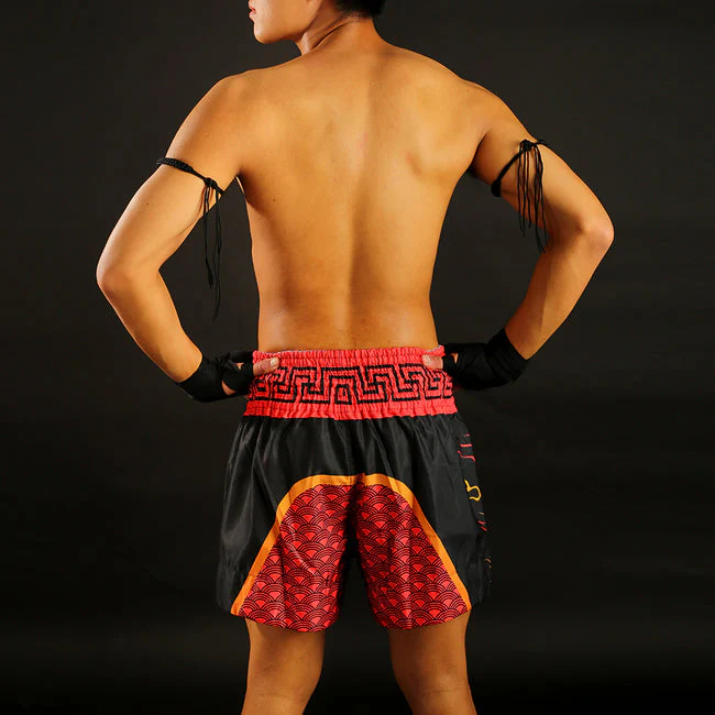 Short de Muay Thai Tuff Red Dragon - Noir/Rouge - Image 7