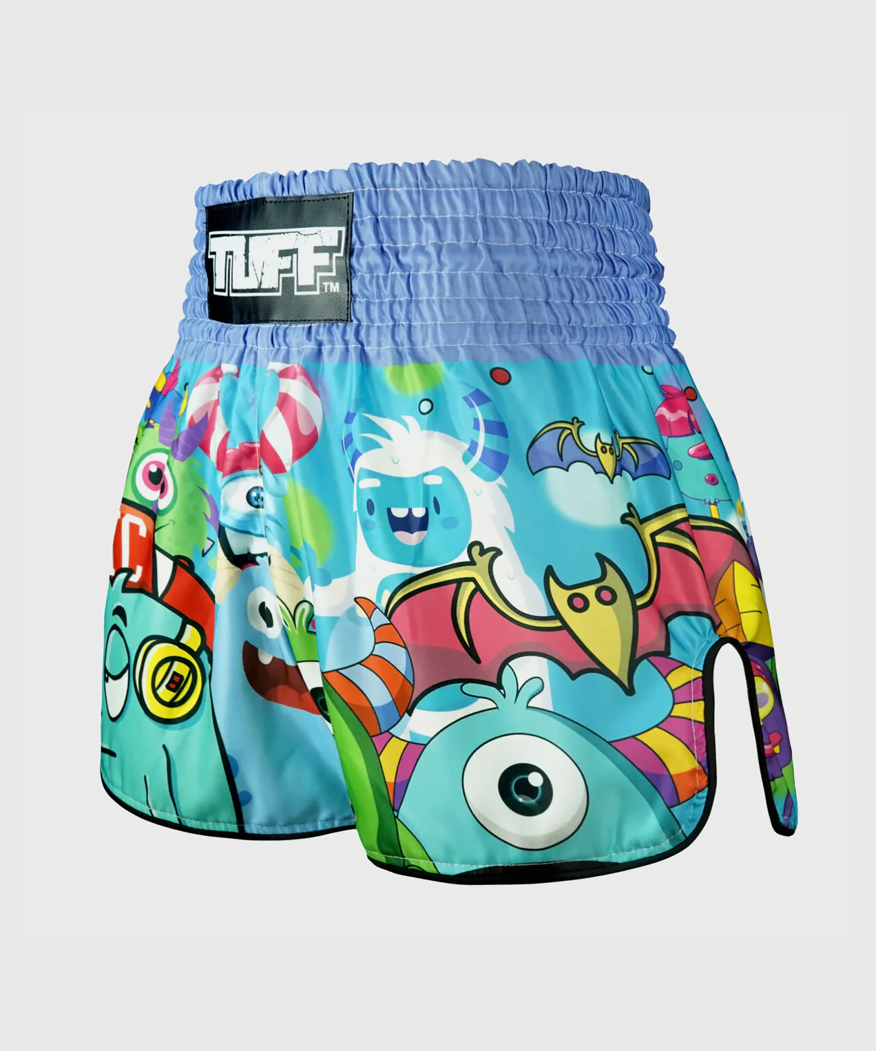 Short de Muay Thai Tuff Retro Style Party Monster - Bleu - Image 2