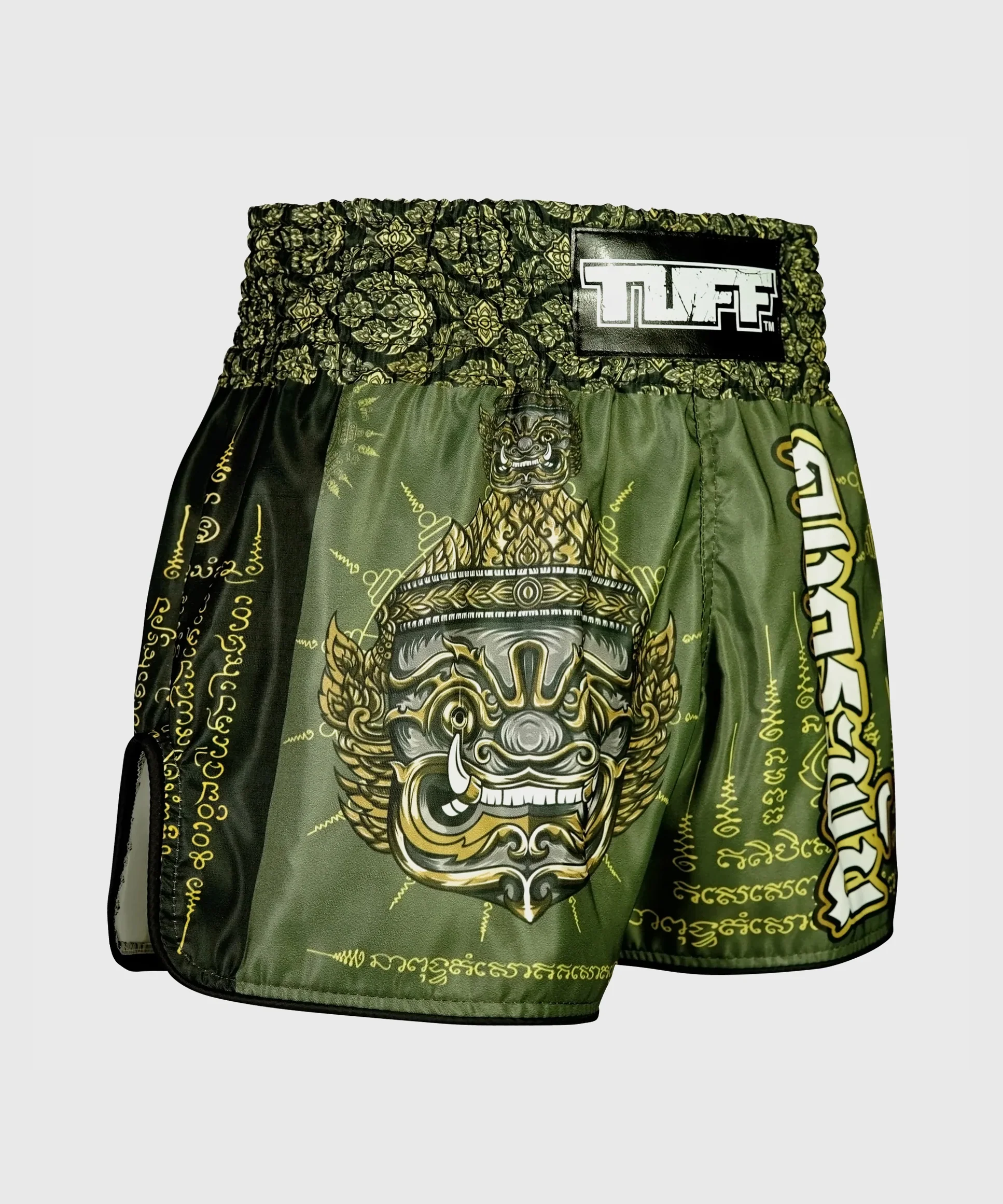 Short de Muay Thai Tuff Retro Style The Immortal Yaksa - Kaki - Image 4