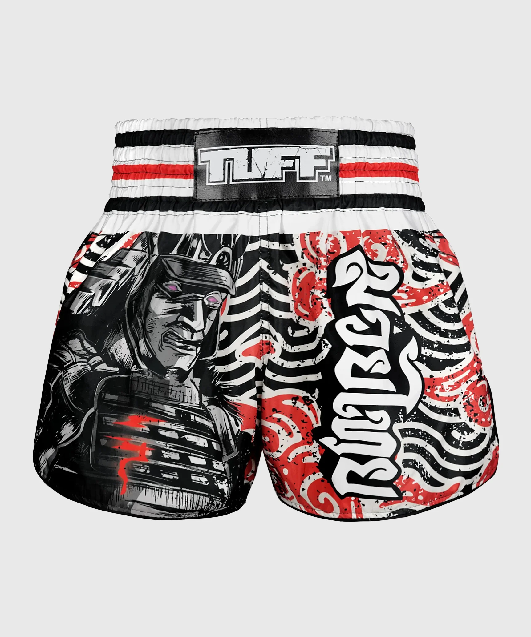 Short de Muay Thai Tuff Retro Style Waves Of Bushido Elegance - Noir