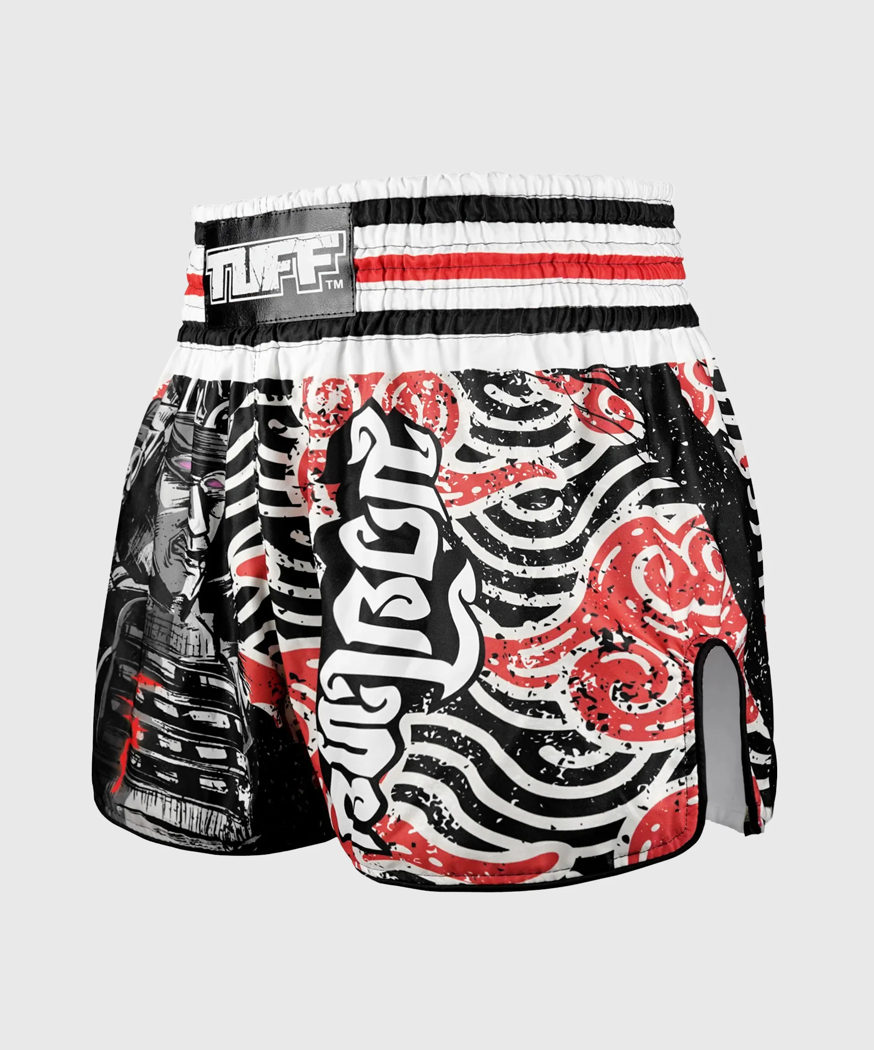 Short de Muay Thai Tuff Retro Style Waves Of Bushido Elegance - Noir - Image 2