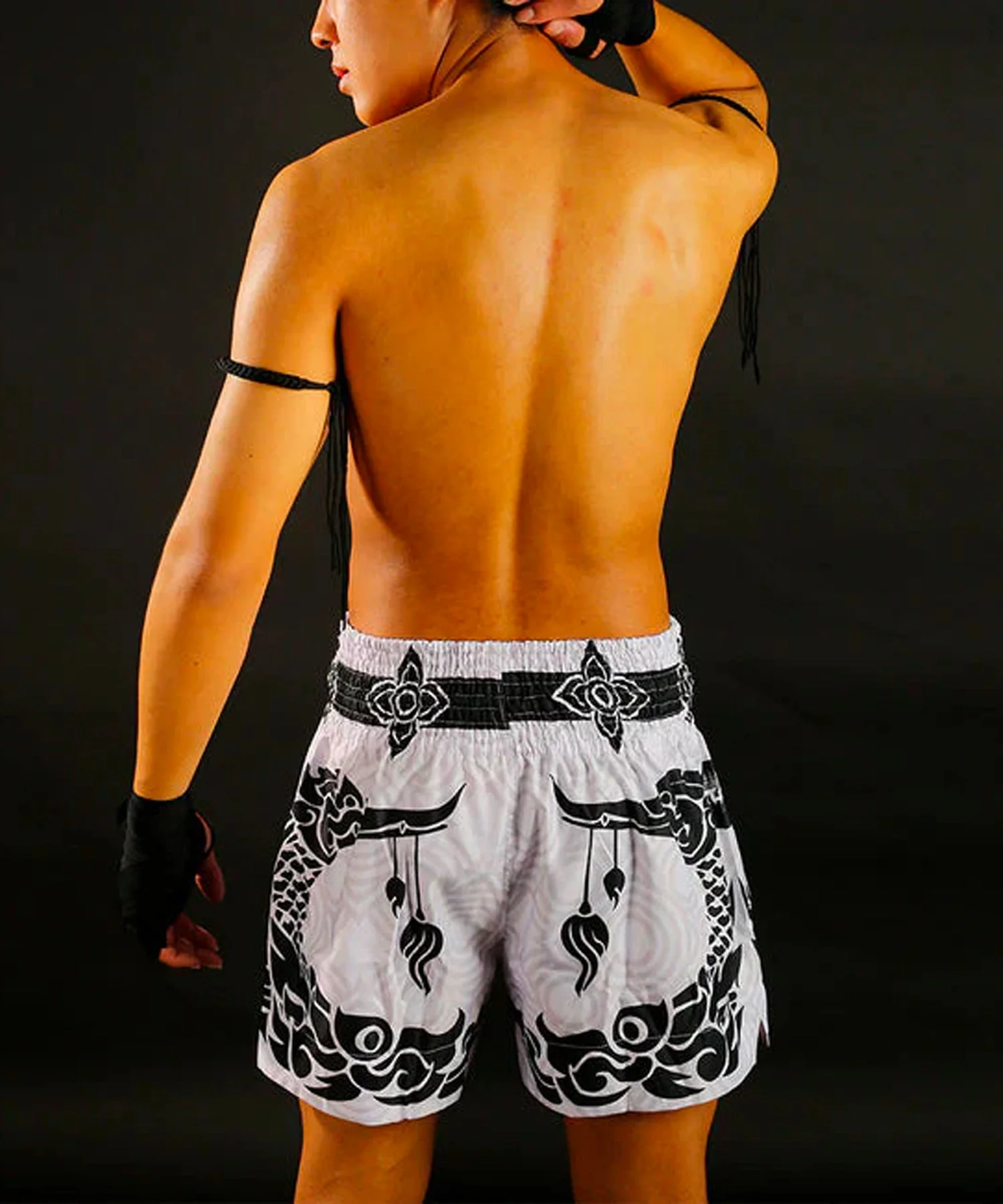 Short de Muay Thai Tuff The Great Hongsa - Blanc - Image 7