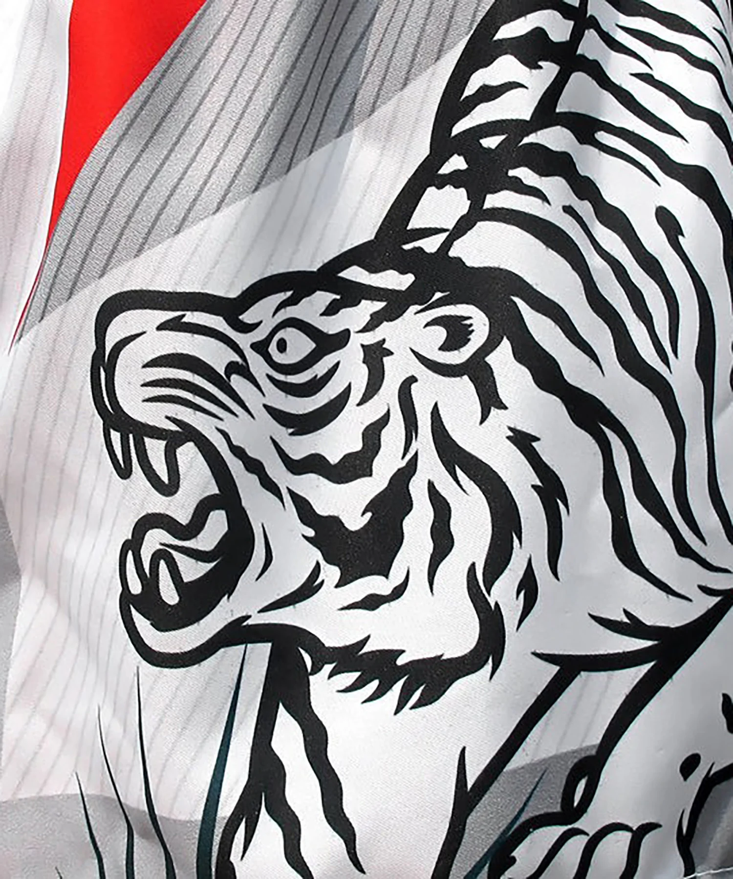 Short de Muay Thai Tuff White Tiger - Blanc - Image 5