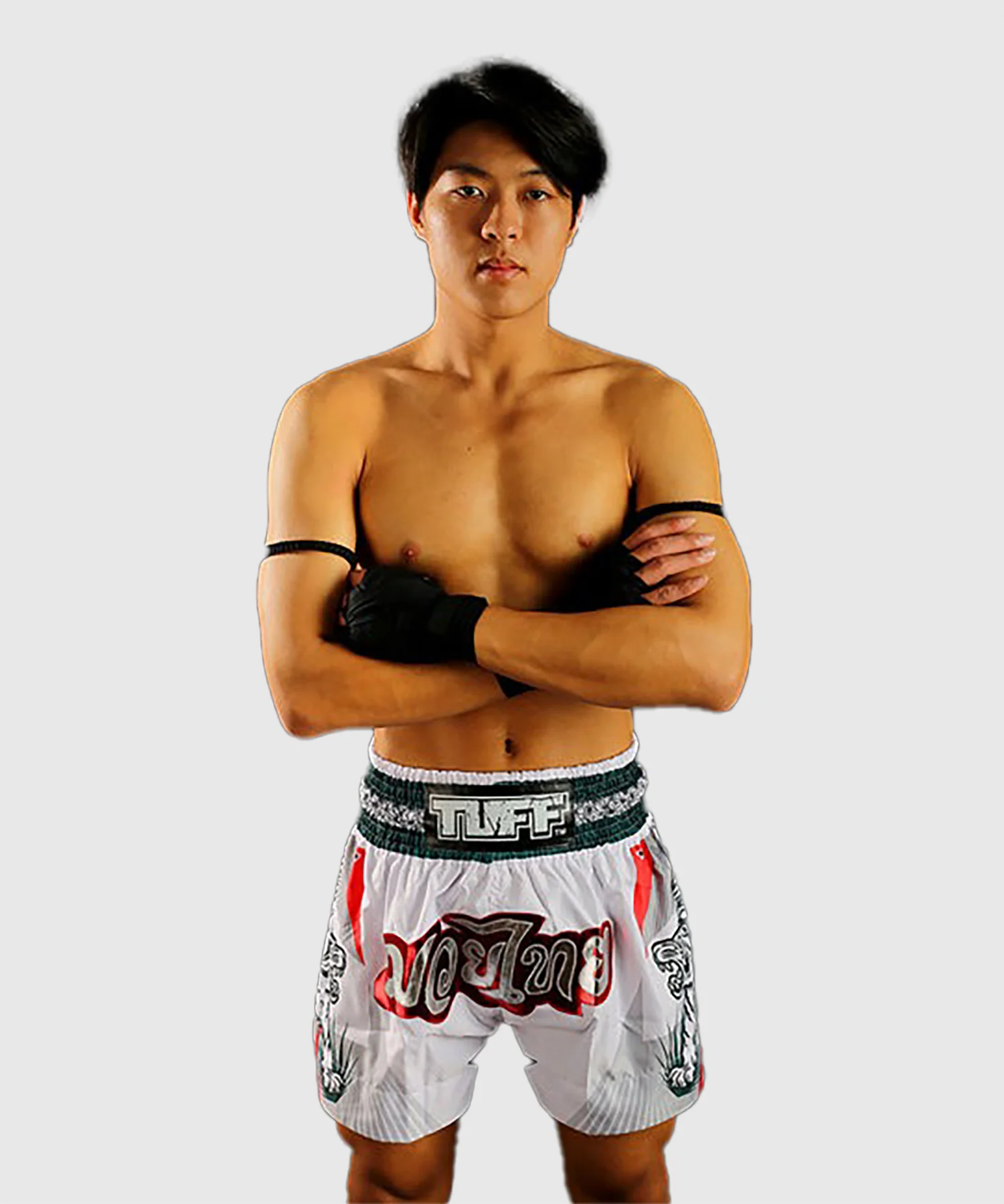 Short de Muay Thai Tuff White Tiger - Blanc - Image 6