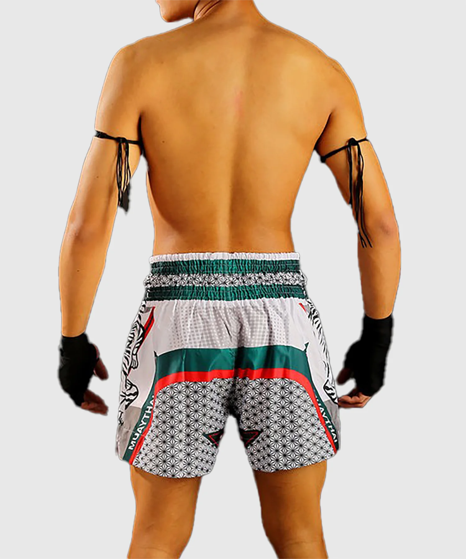 Short de Muay Thai Tuff White Tiger - Blanc - Image 7