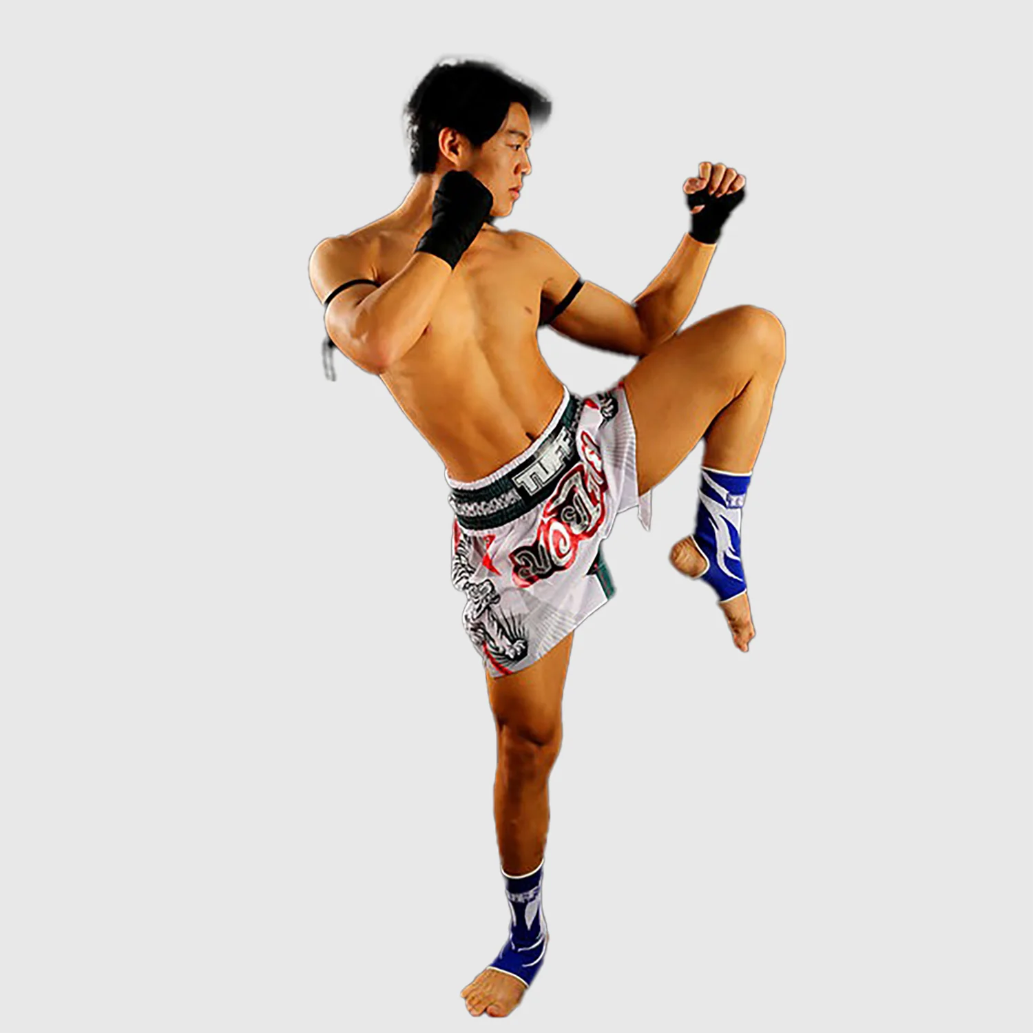 Short de Muay Thai Tuff White Tiger - Blanc - Image 8