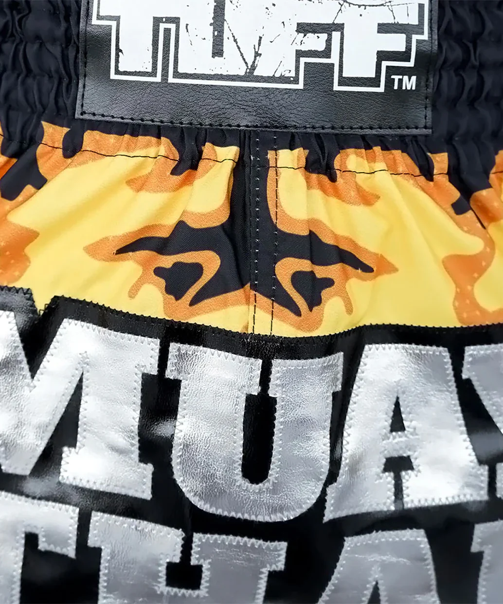 Short de Muay Thai Tuff Yellow Military Camouflage - Jaune/Noir - Image 5