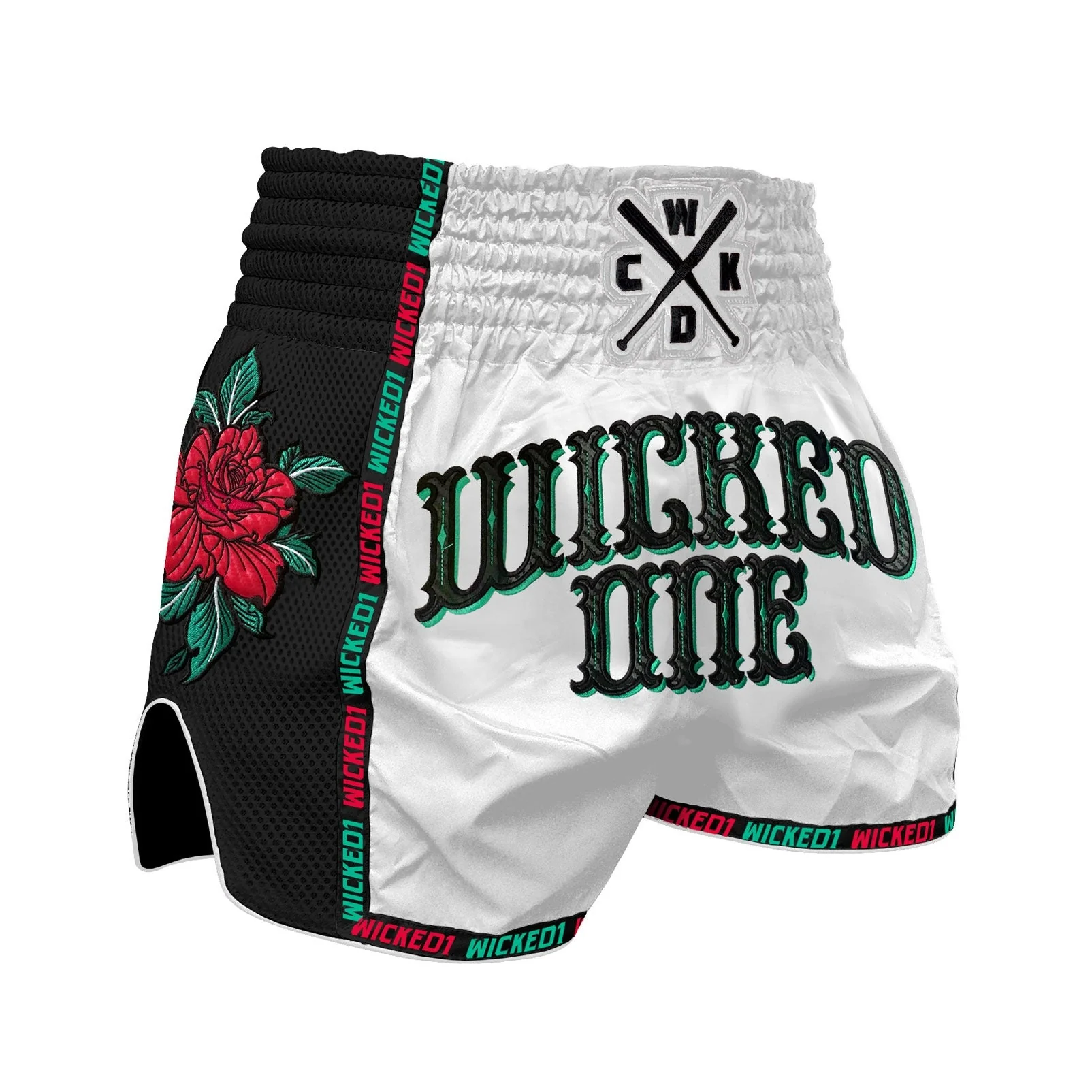 Short de Muay Thai Wicked One Bandido - Blanc