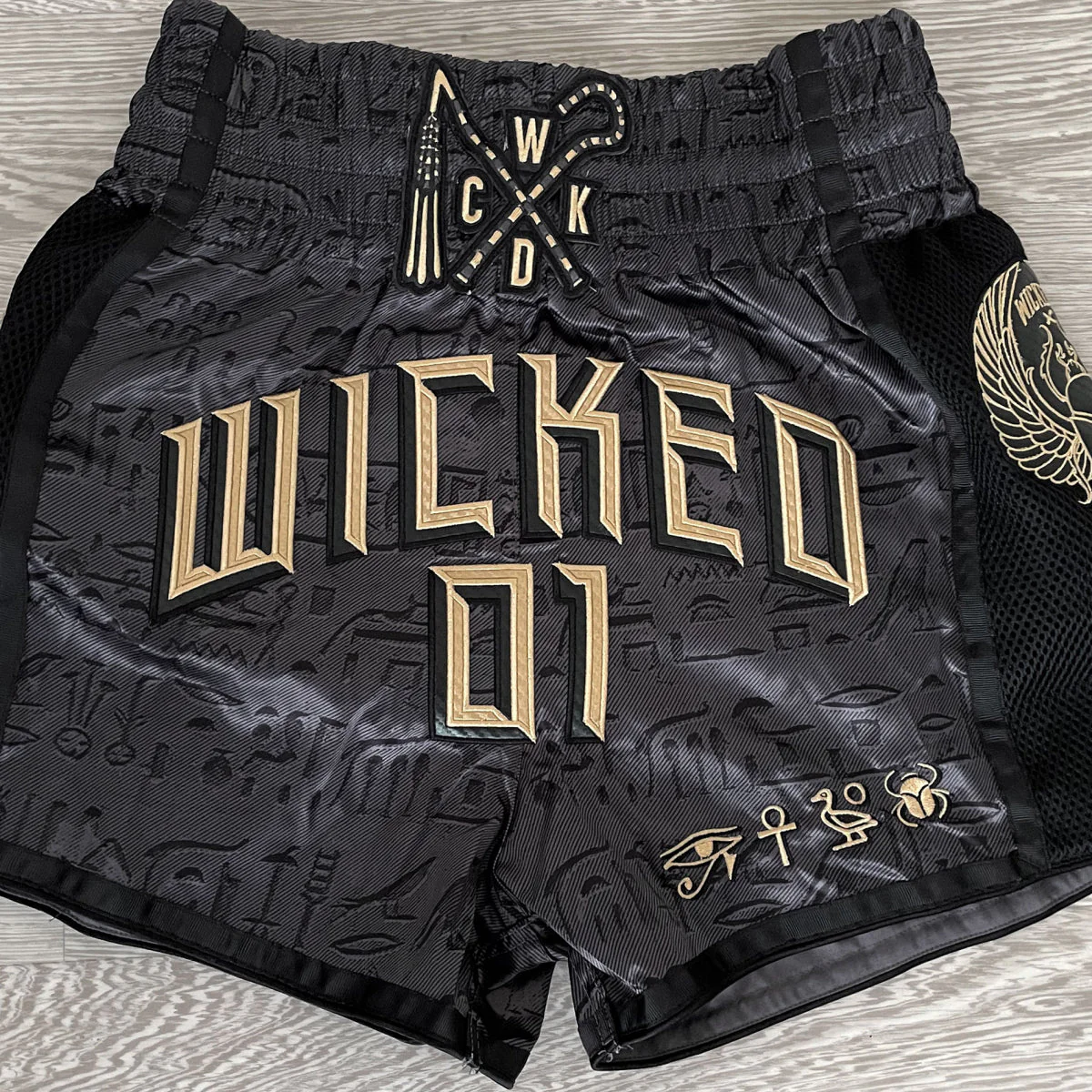 Short de Muay Thai Wicked One Pharaoh - Noir - Image 2