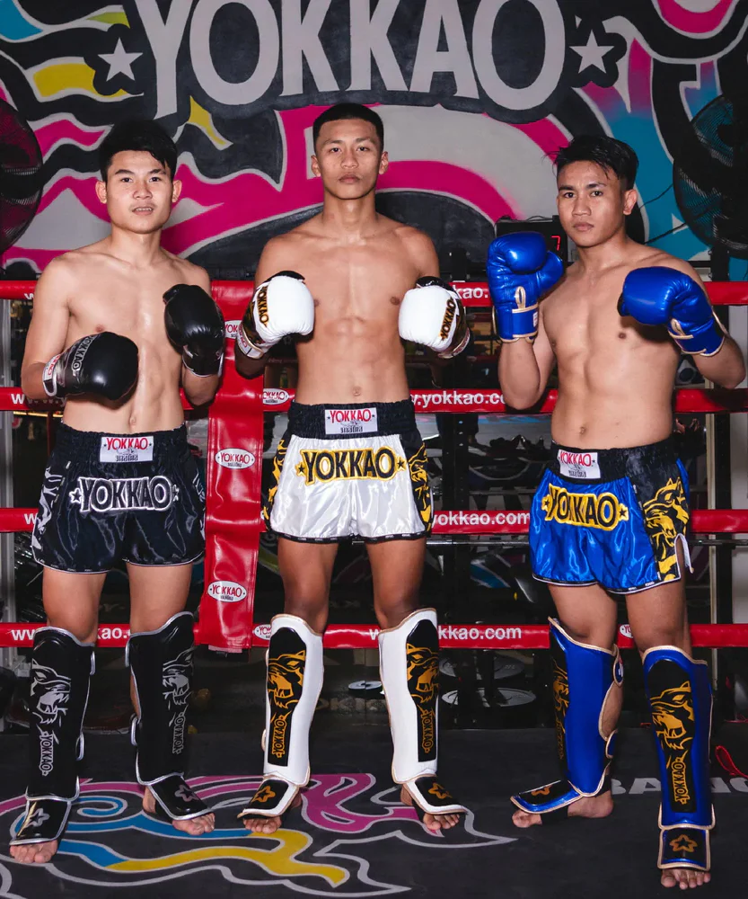 Short de Muay Thai Yokkao Original Or - Bleu - Image 7
