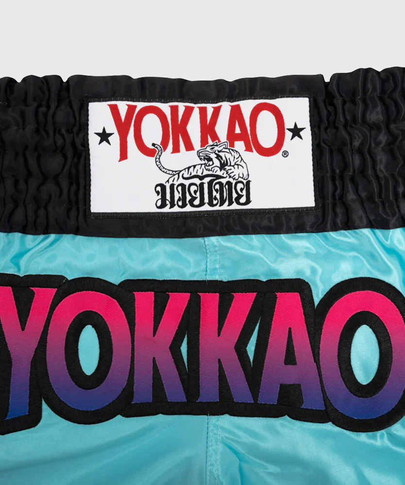 Short de Muay Thai Yokkao The Flame - Turquoise - Image 3