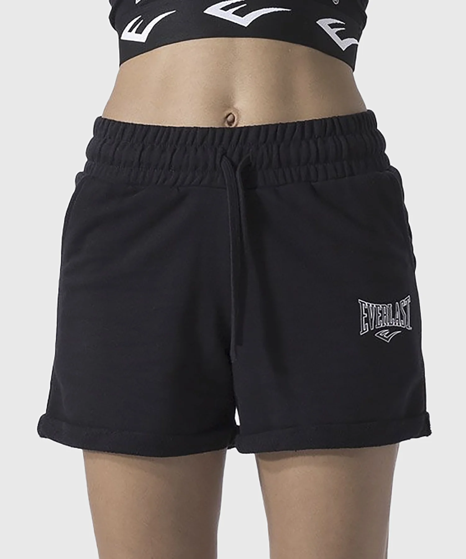 Short Pour Femmes Everlast Fleece - Noir - Image 2