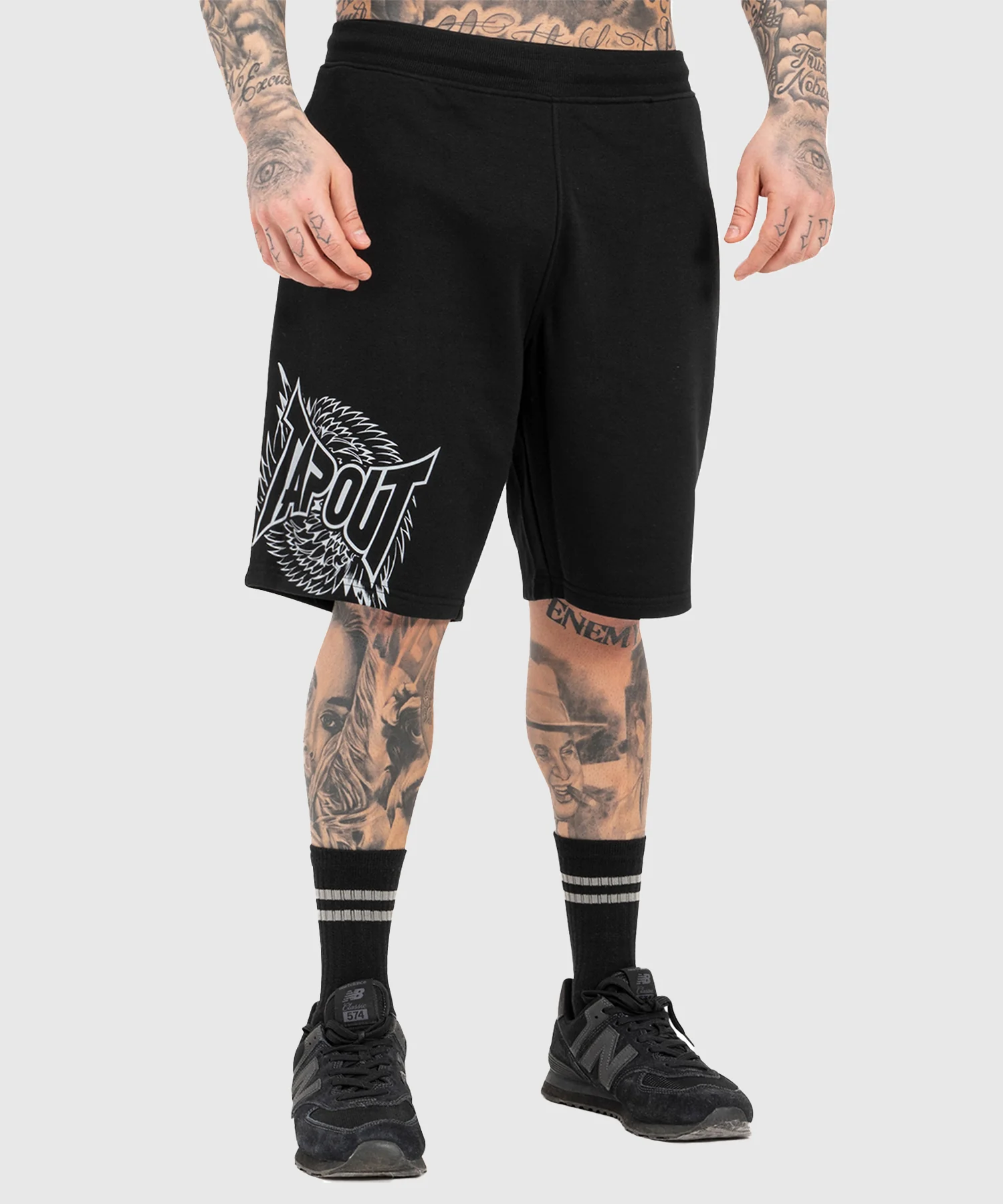 Short de MMA Tapout Spirit - Noir/Gris - Image 2