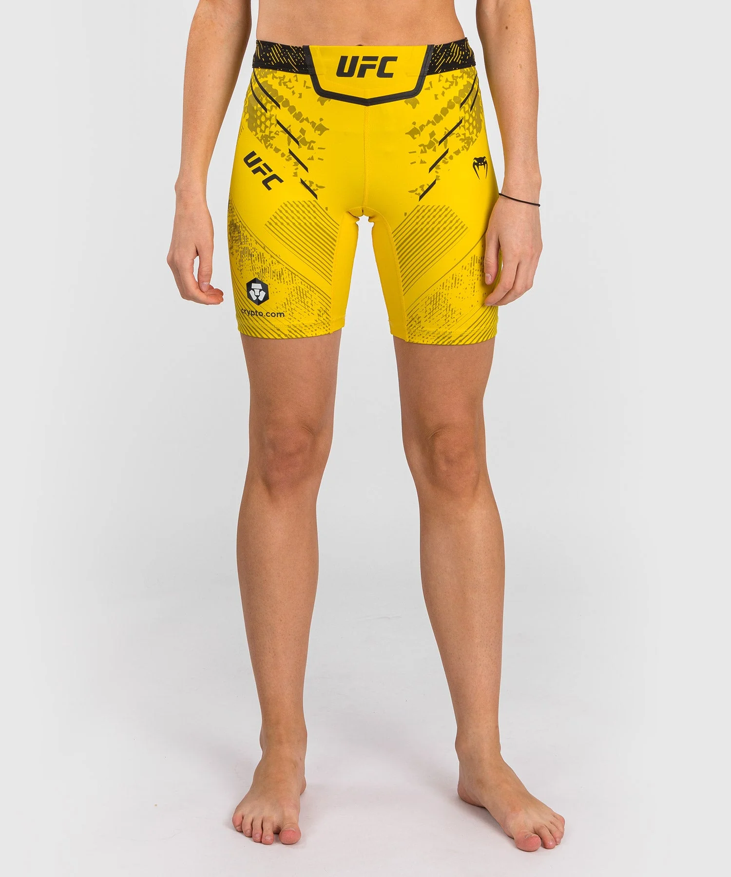 Short de compression Long Fit pour Femmes UFC Adrenaline by Venum Authentic Fight Night - Jaune
